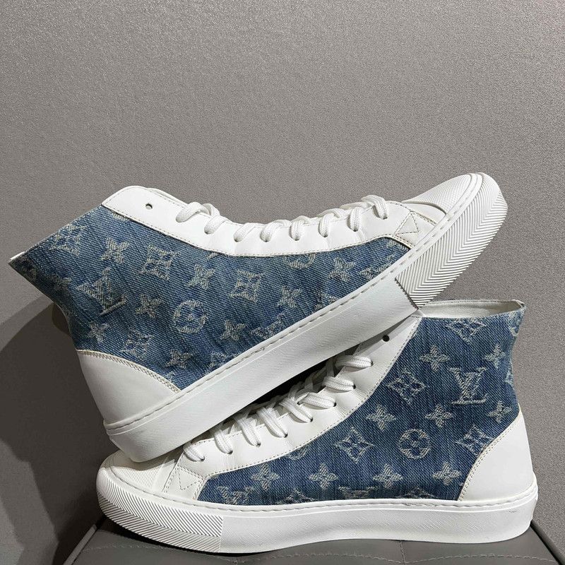 Louis Vuitton Louis Vuitton Tattoo High-Top Denim Sneakers 0079 Size US 8 / EU 41 - 7 Thumbnail