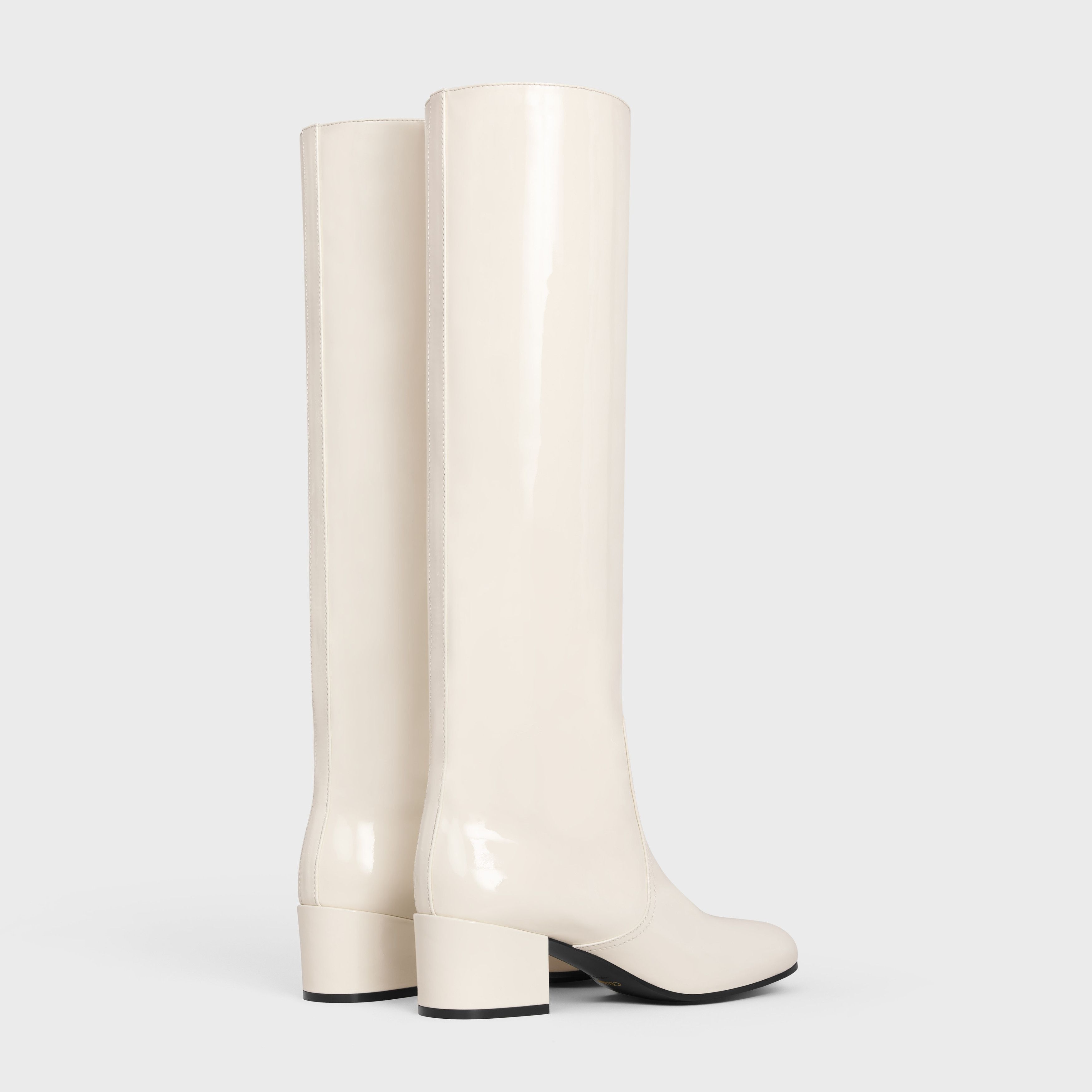 LES BOTTES CELINE TRIOMPHE HIGH BOOT in PATENT CALFSKIN
