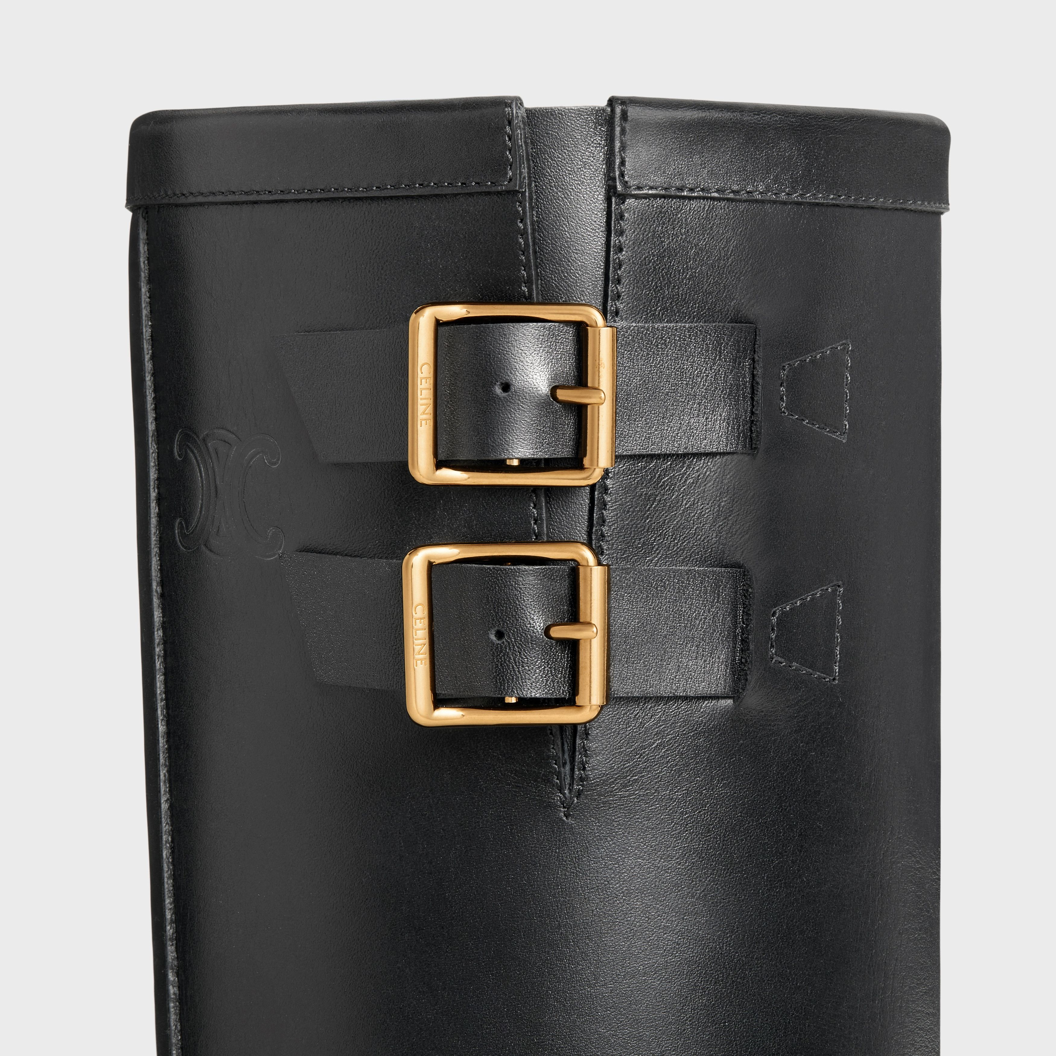 Celine HIGH BOOT CELINE BIKER in CALFSKIN - VEGETAL TANNING Size US 5 / IT 35 - 5 Thumbnail