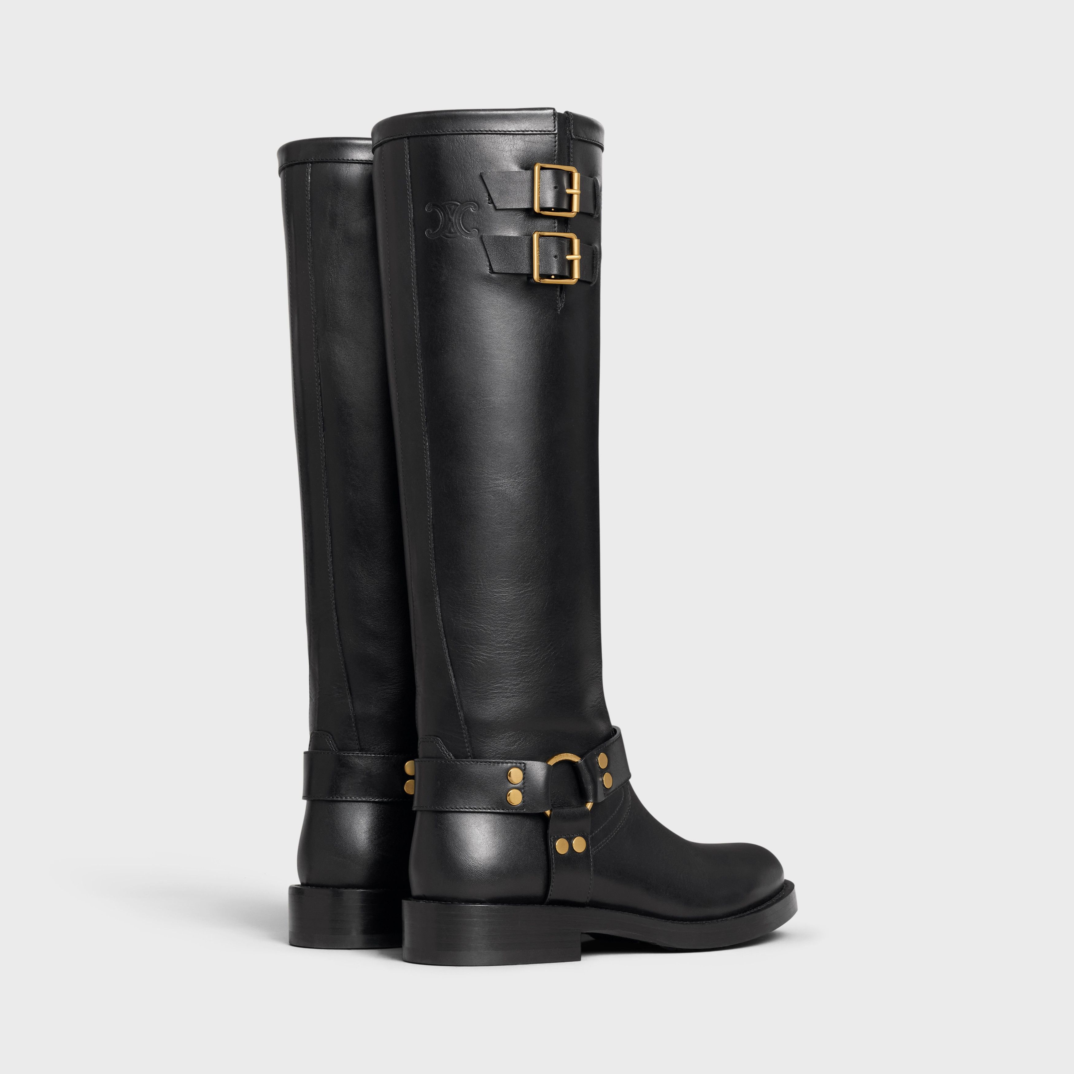 Celine HIGH BOOT CELINE BIKER in CALFSKIN - VEGETAL TANNING Size US 6 / IT 36 - 3 Thumbnail
