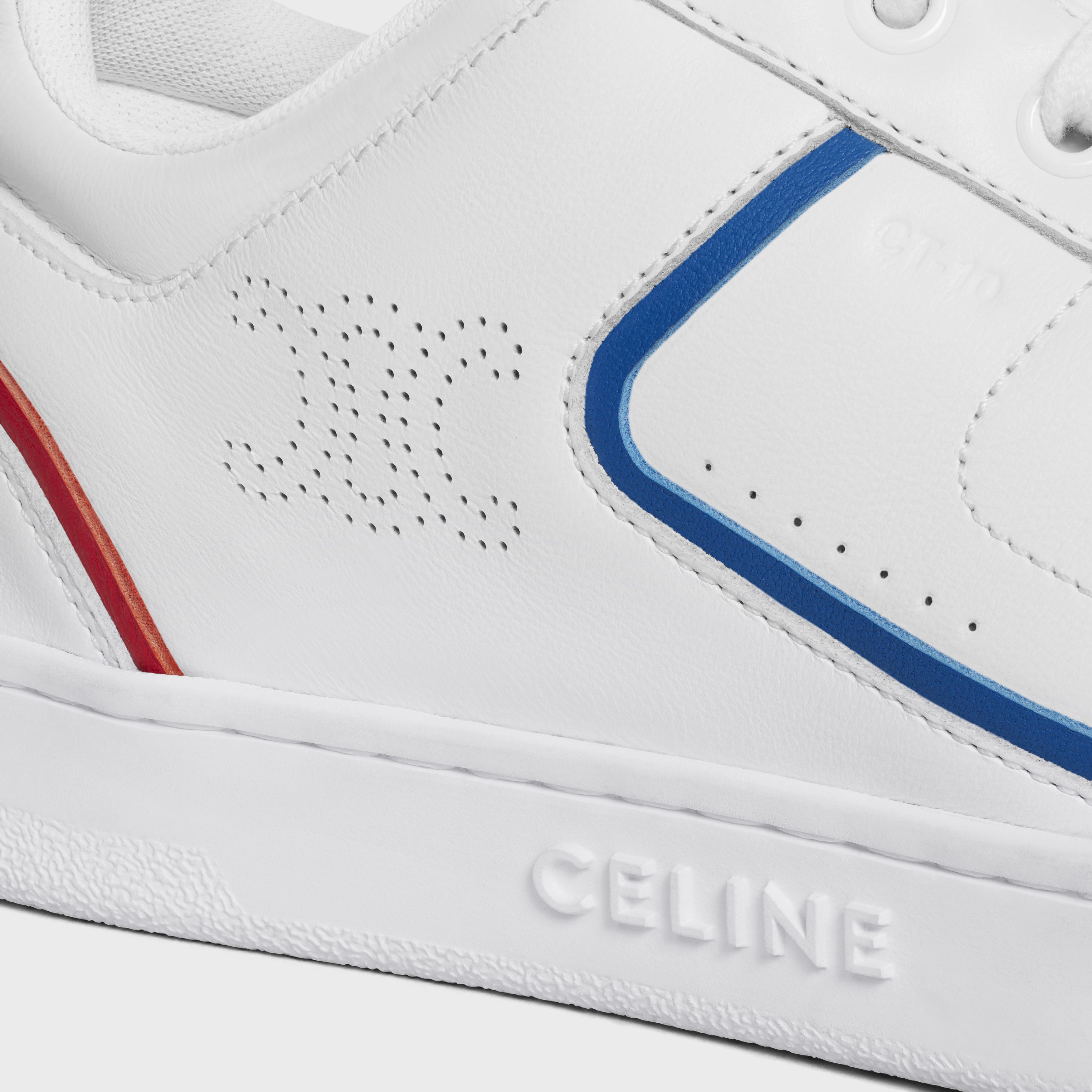 Celine CT-10 CELINE TRAINER LOW LACE-UP SNEAKER in CALFSKIN, LAMINATED CALFSKIN AND SUEDE CALFSKIN Size US 8 / IT 38 - 5 Thumbnail