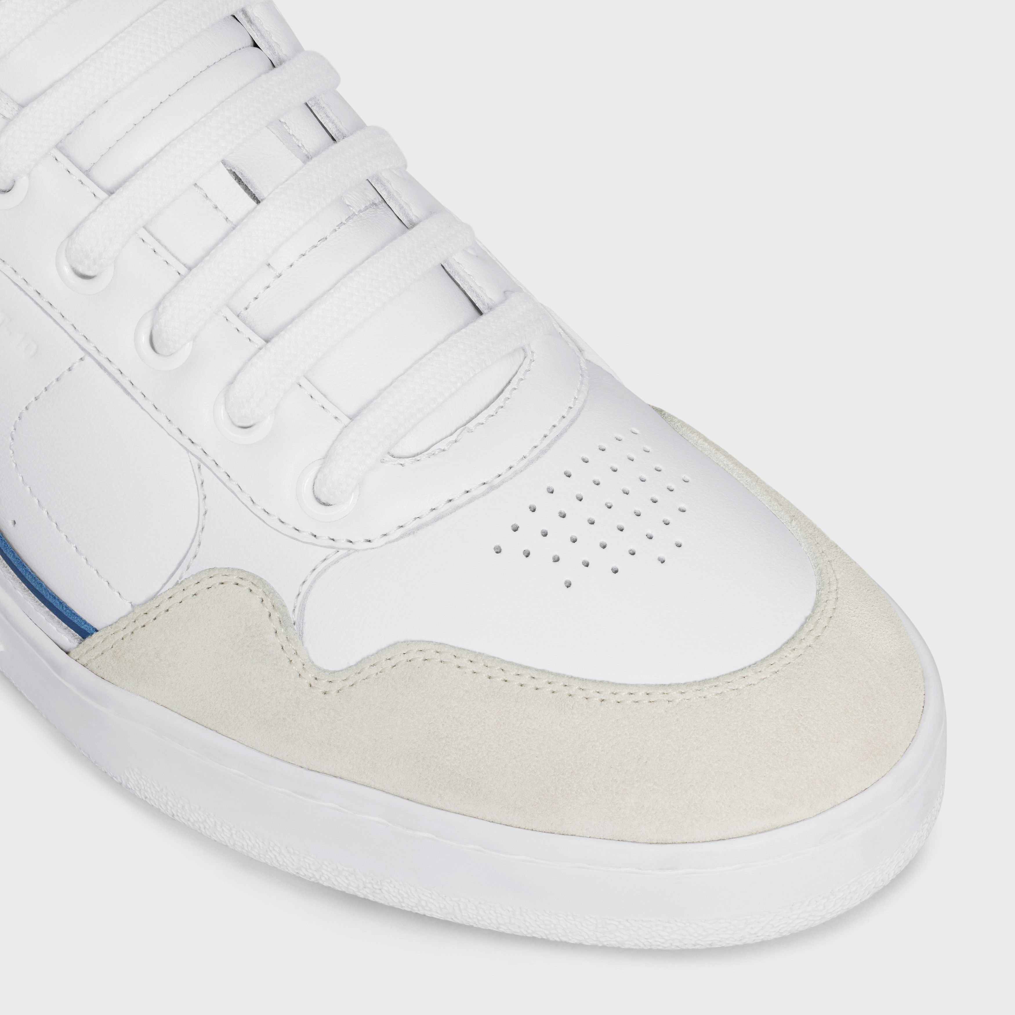Celine CT-10 CELINE TRAINER LOW LACE-UP SNEAKER in CALFSKIN, LAMINATED CALFSKIN AND SUEDE CALFSKIN Size US 10 / IT 40 - 4 Thumbnail