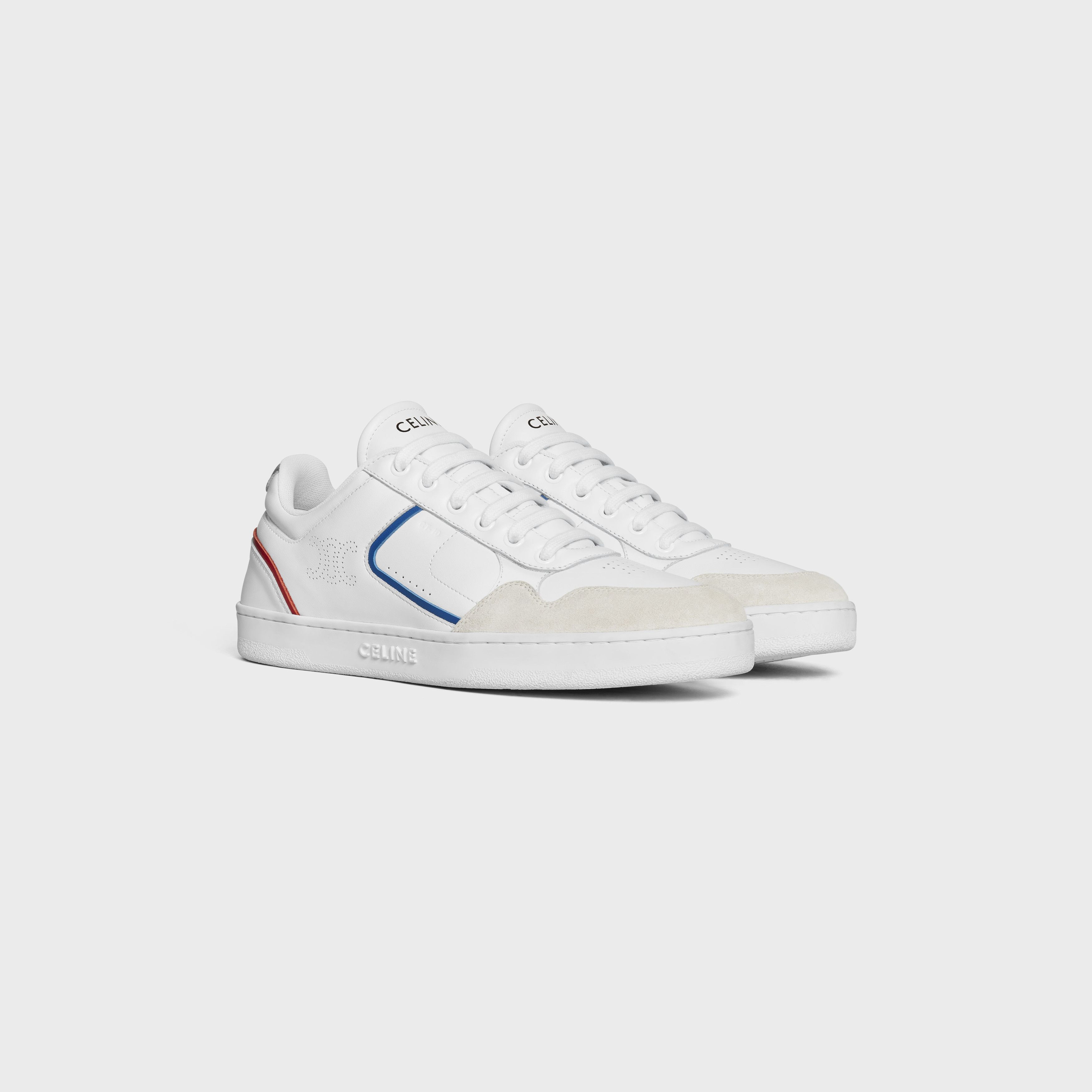 Celine CT-10 CELINE TRAINER LOW LACE-UP SNEAKER in CALFSKIN, LAMINATED CALFSKIN AND SUEDE CALFSKIN Size US 12 / IT 42 - 2 Thumbnail