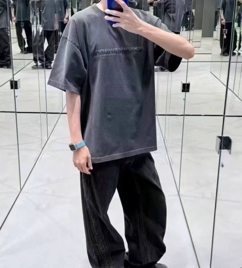 Alexander Wang Alexander Wang Washed Grey Short Sleeve Tee Size XL / US 12-14 / IT 48-50 - 3 Thumbnail