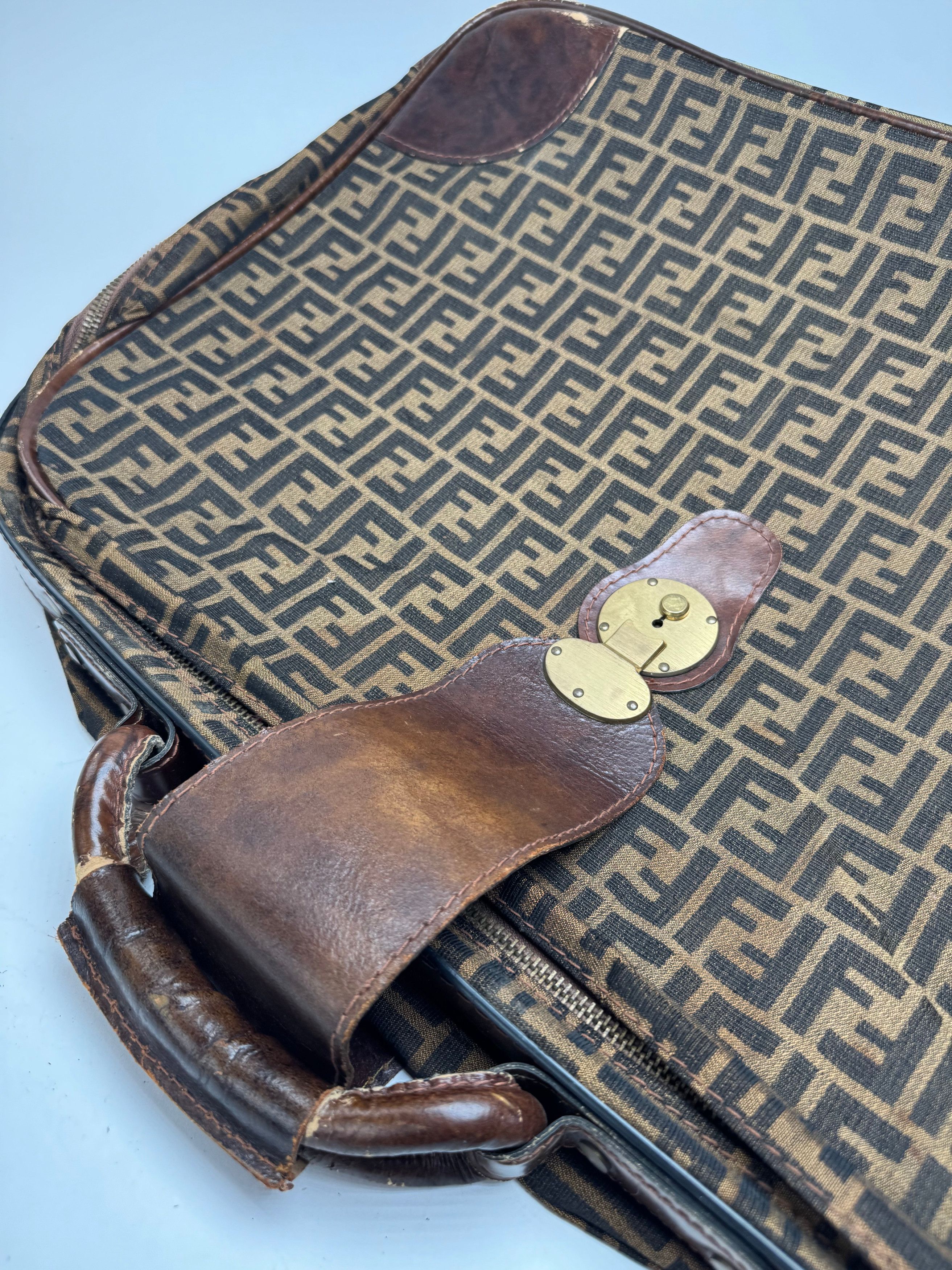 Fendi Vintage FF monogram Suitcase brown Size ONE SIZE - 7 Thumbnail