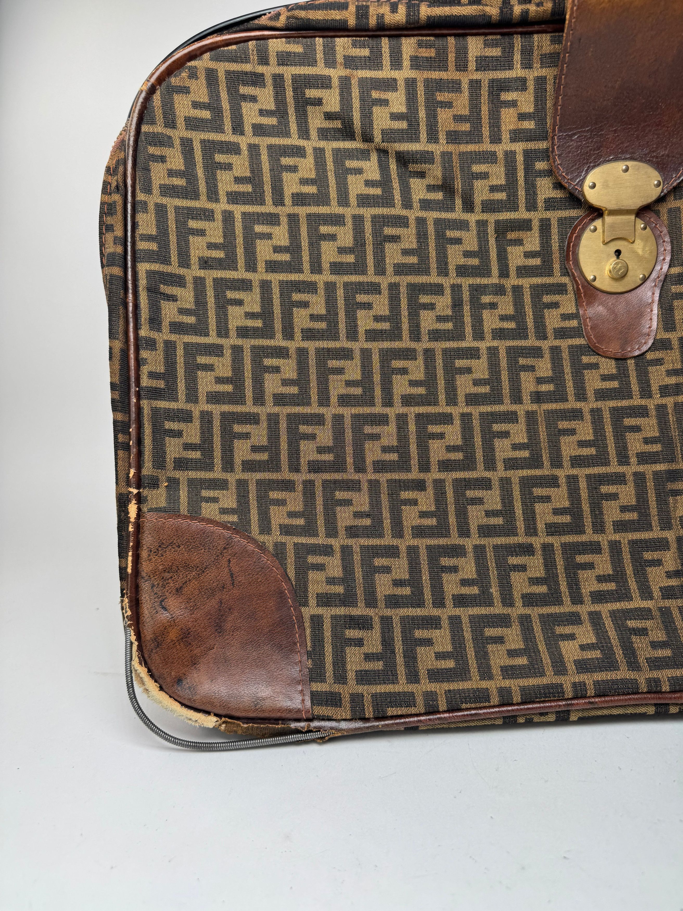 Fendi Vintage FF monogram Suitcase brown Size ONE SIZE - 15 Thumbnail