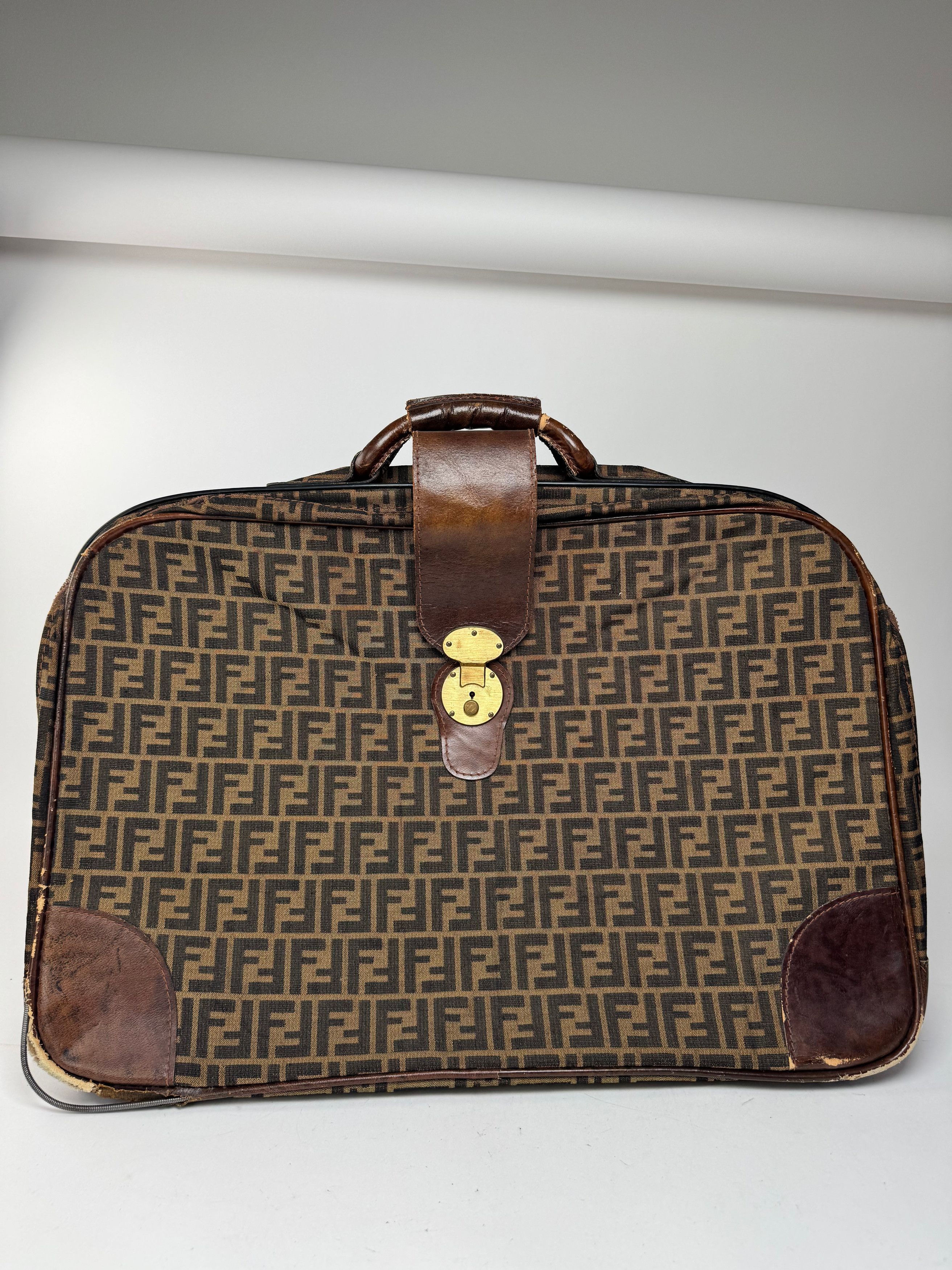 Fendi Vintage FF monogram Suitcase brown Size ONE SIZE - 13 Thumbnail