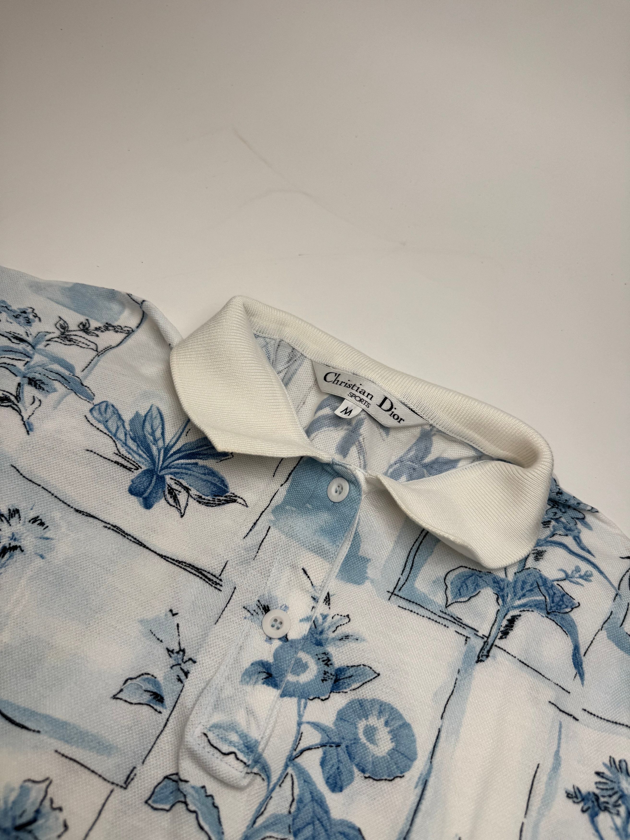 Dior Vintage Blue White Polo Shirt M Size M / US 6-8 / IT 42-44 - 5 Thumbnail