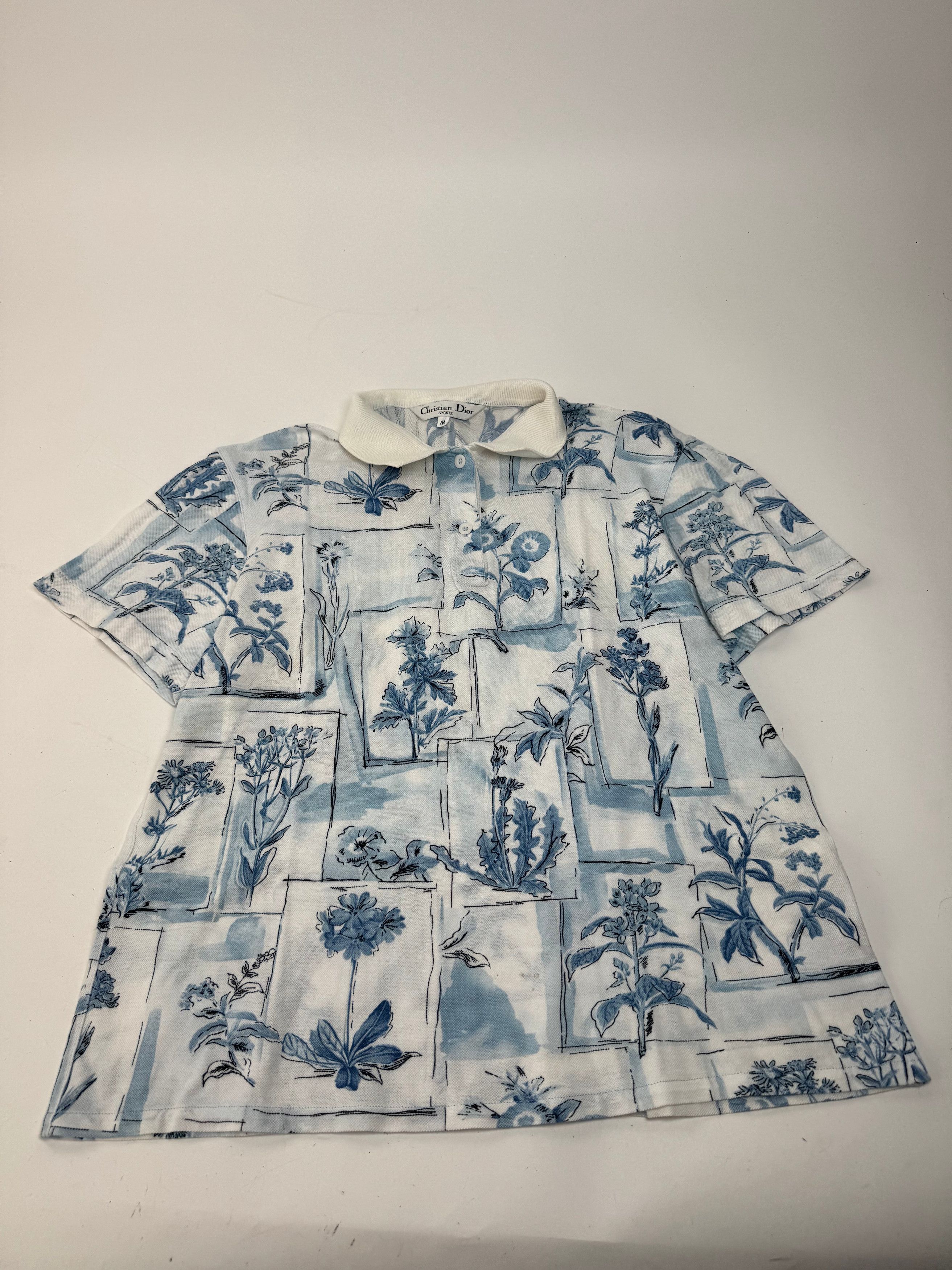 Dior Vintage Blue White Polo Shirt M Size M / US 6-8 / IT 42-44 - 4 Thumbnail