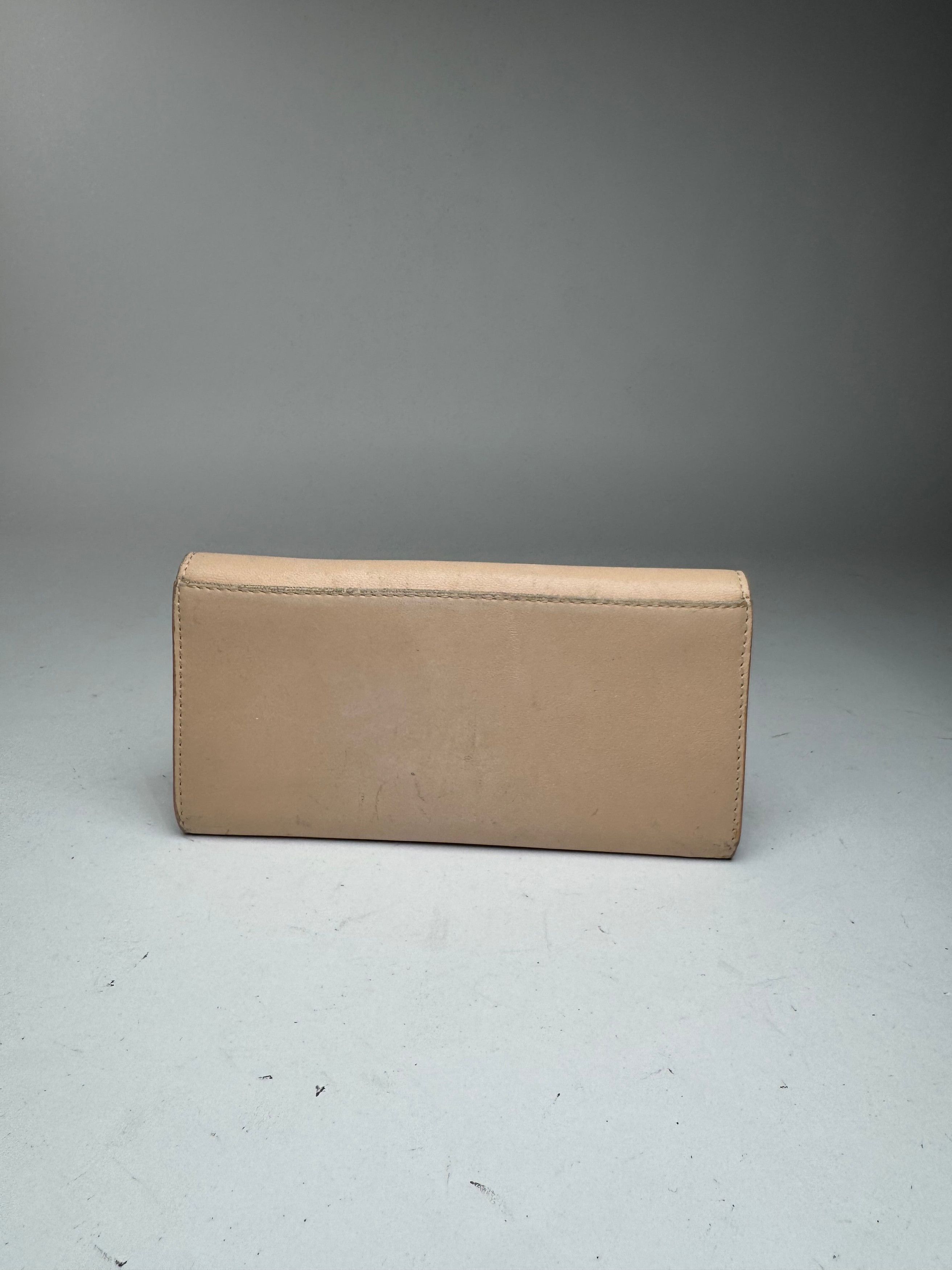 Celine Vintage Paris Leather wallet beige Size ONE SIZE - 2 Thumbnail