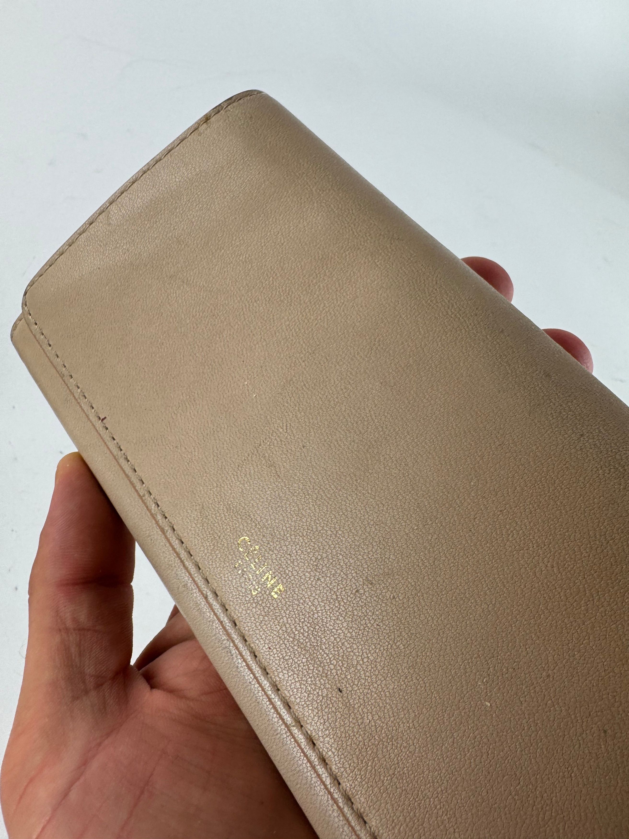 Celine Vintage Paris Leather wallet beige Size ONE SIZE - 4 Thumbnail