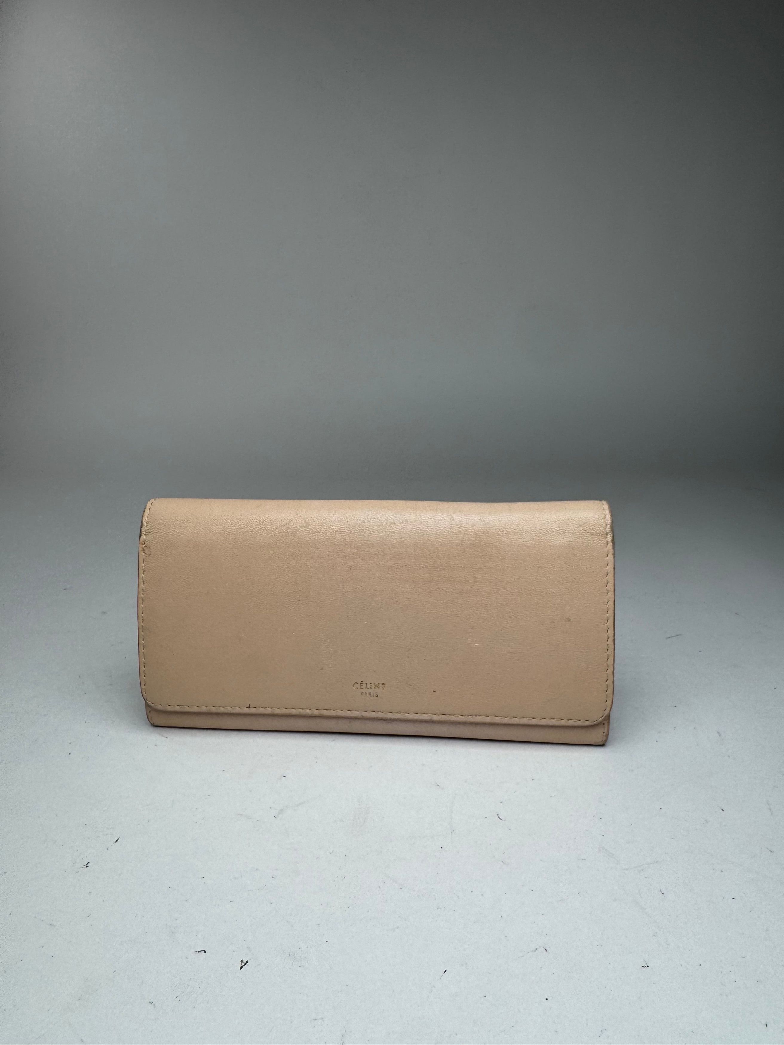 Celine Vintage Paris Leather wallet beige Size ONE SIZE - 3 Thumbnail