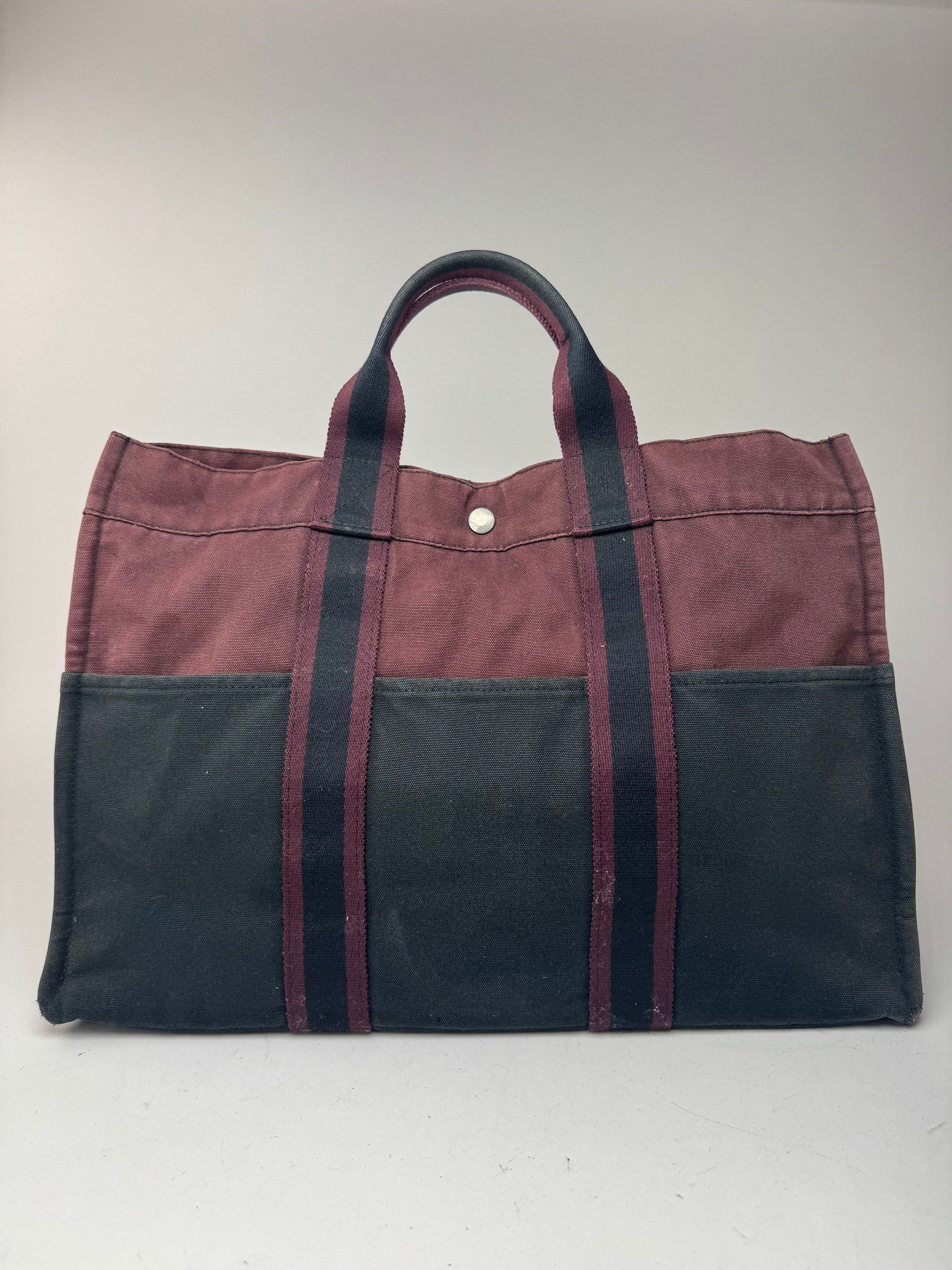 Other Vintage Hermes Cotton Tote purple black Size ONE SIZE - 2 Thumbnail
