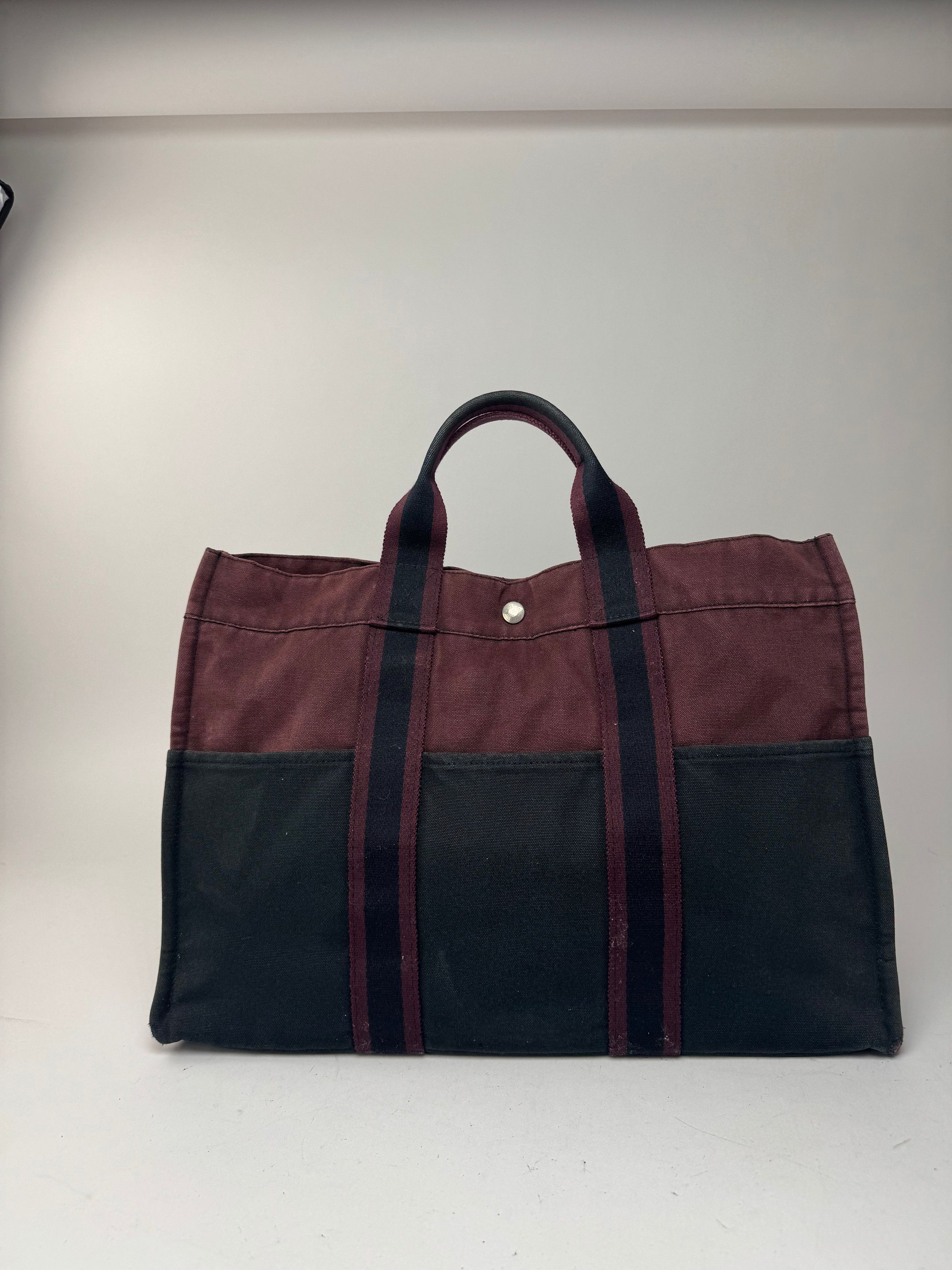 Other Vintage Hermes Cotton Tote purple black Size ONE SIZE - 6 Thumbnail
