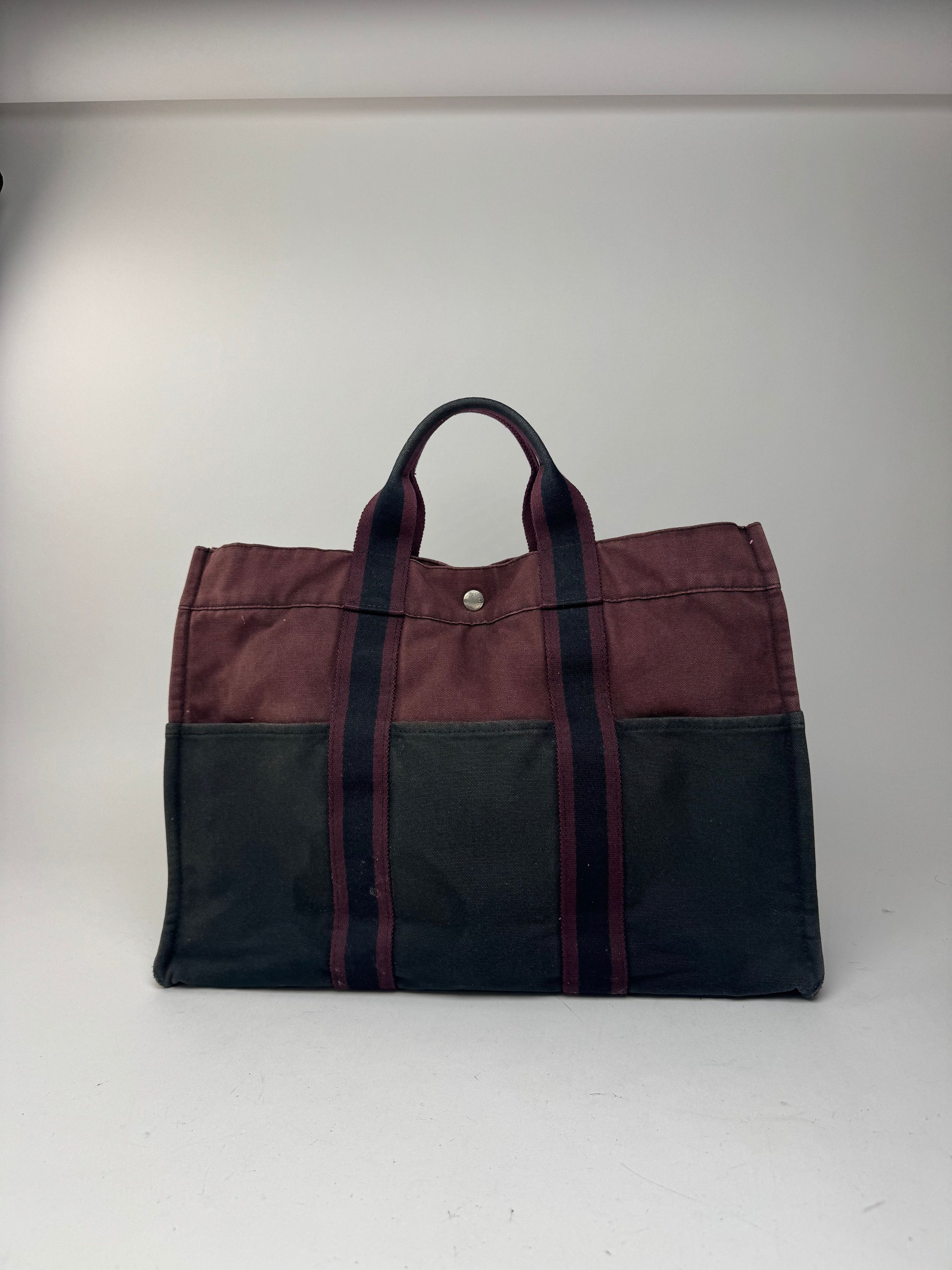 Other Vintage Hermes Cotton Tote purple black Size ONE SIZE - 8 Thumbnail