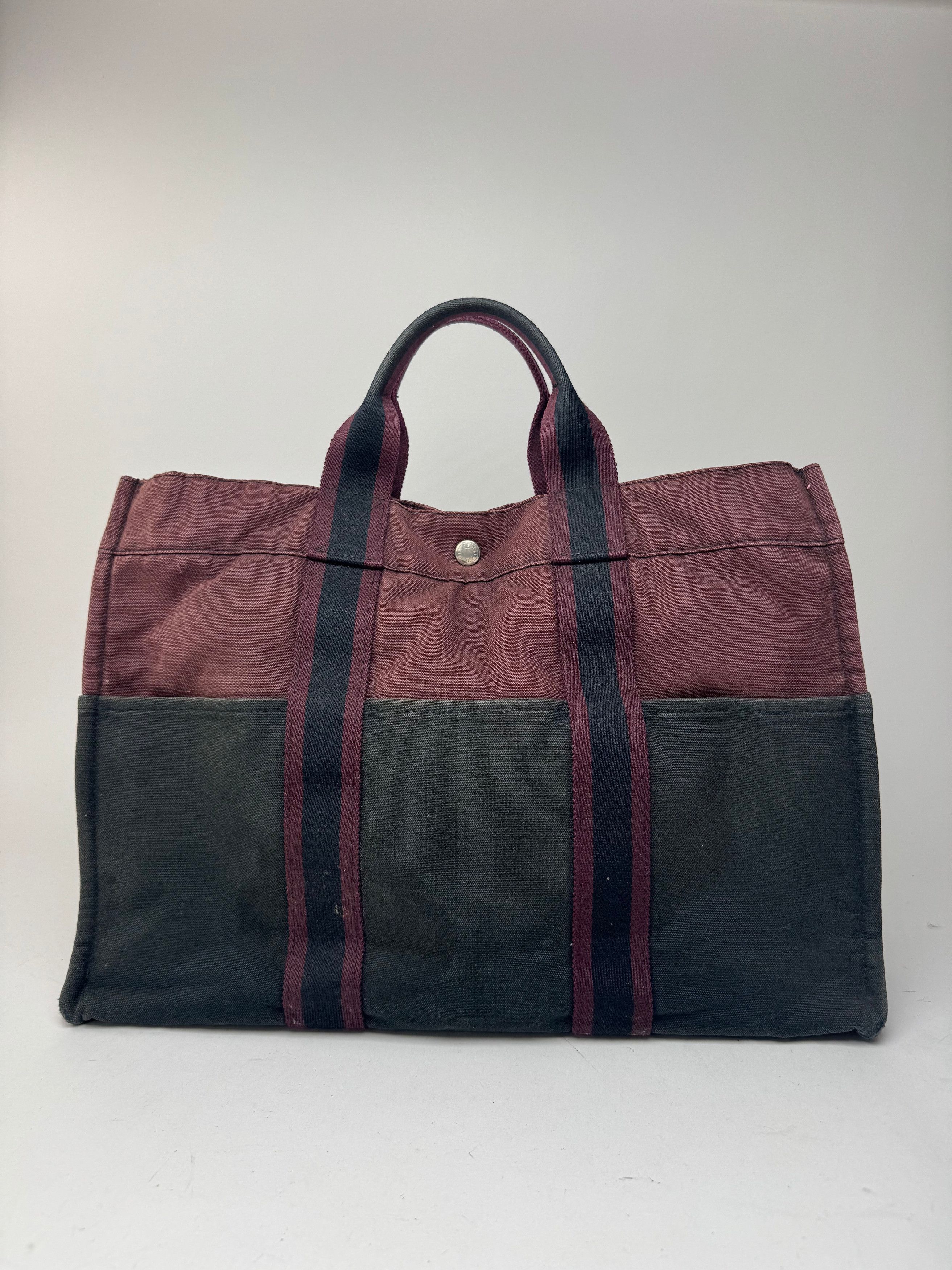 Other Vintage Hermes Cotton Tote purple black Size ONE SIZE - 15 Thumbnail