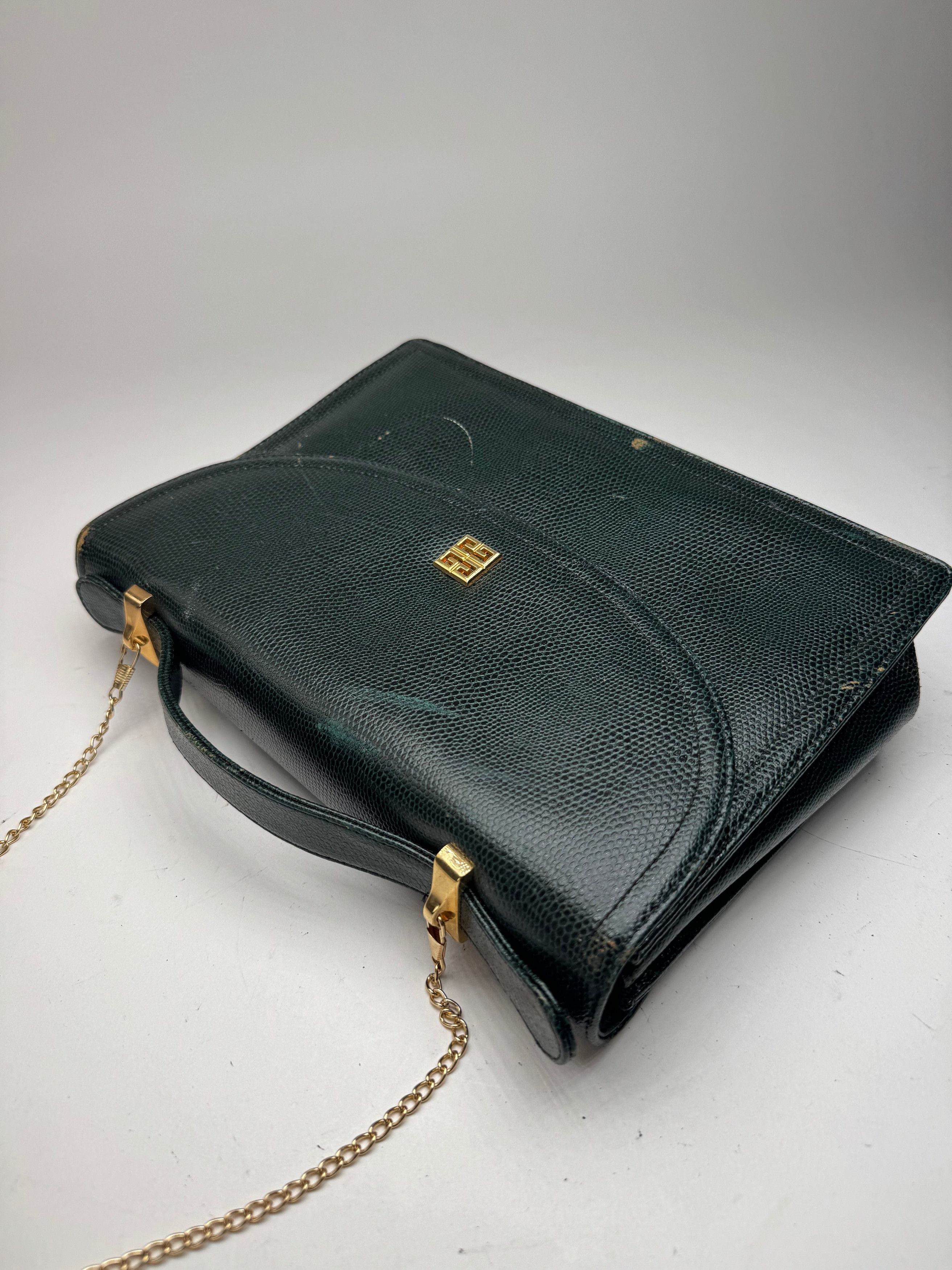 Givenchy Vintage 2Way Leather snakeskin bag green Size ONE SIZE - 9 Thumbnail