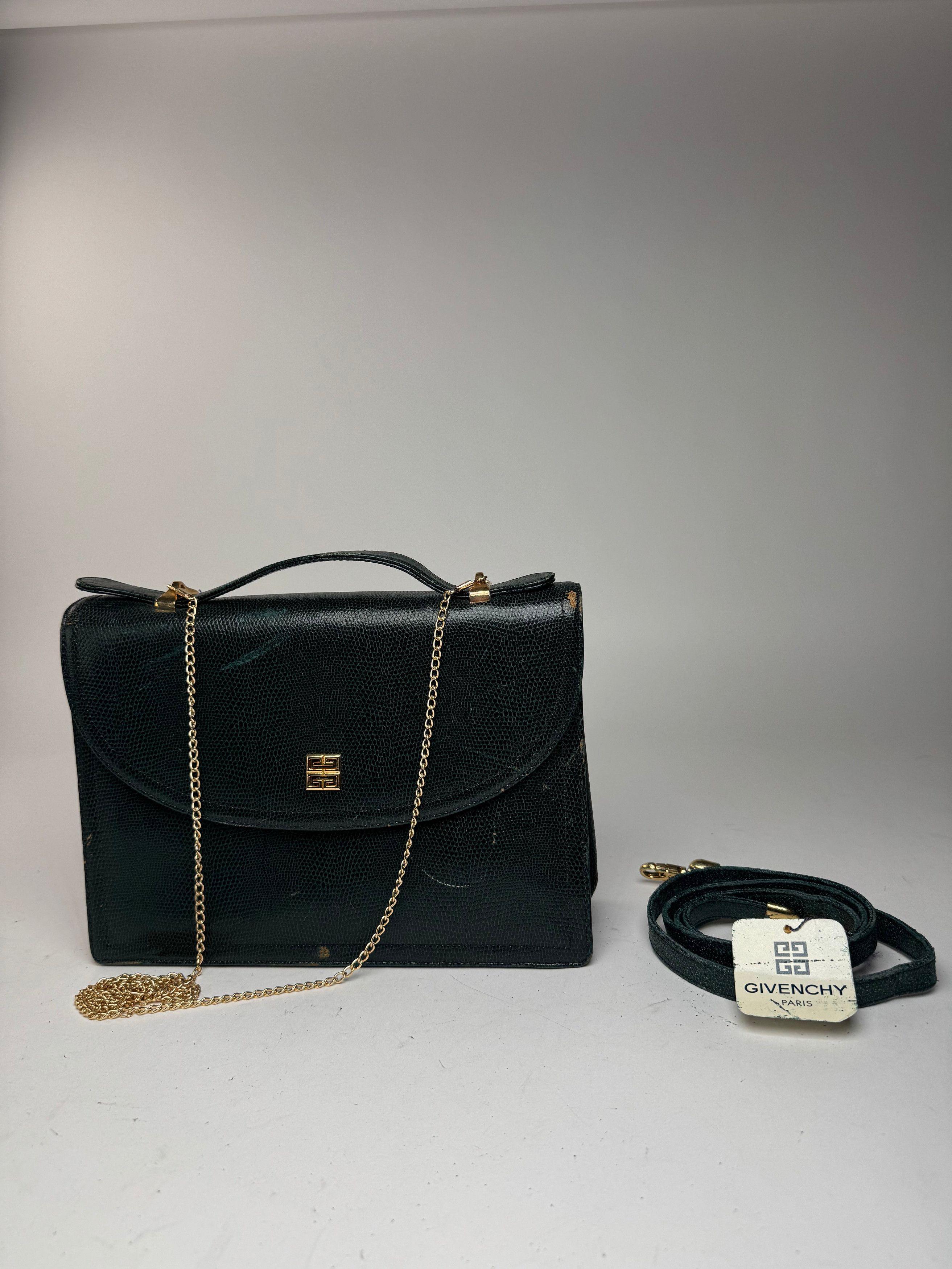 Givenchy Vintage 2Way Leather snakeskin bag green Size ONE SIZE - 3 Thumbnail
