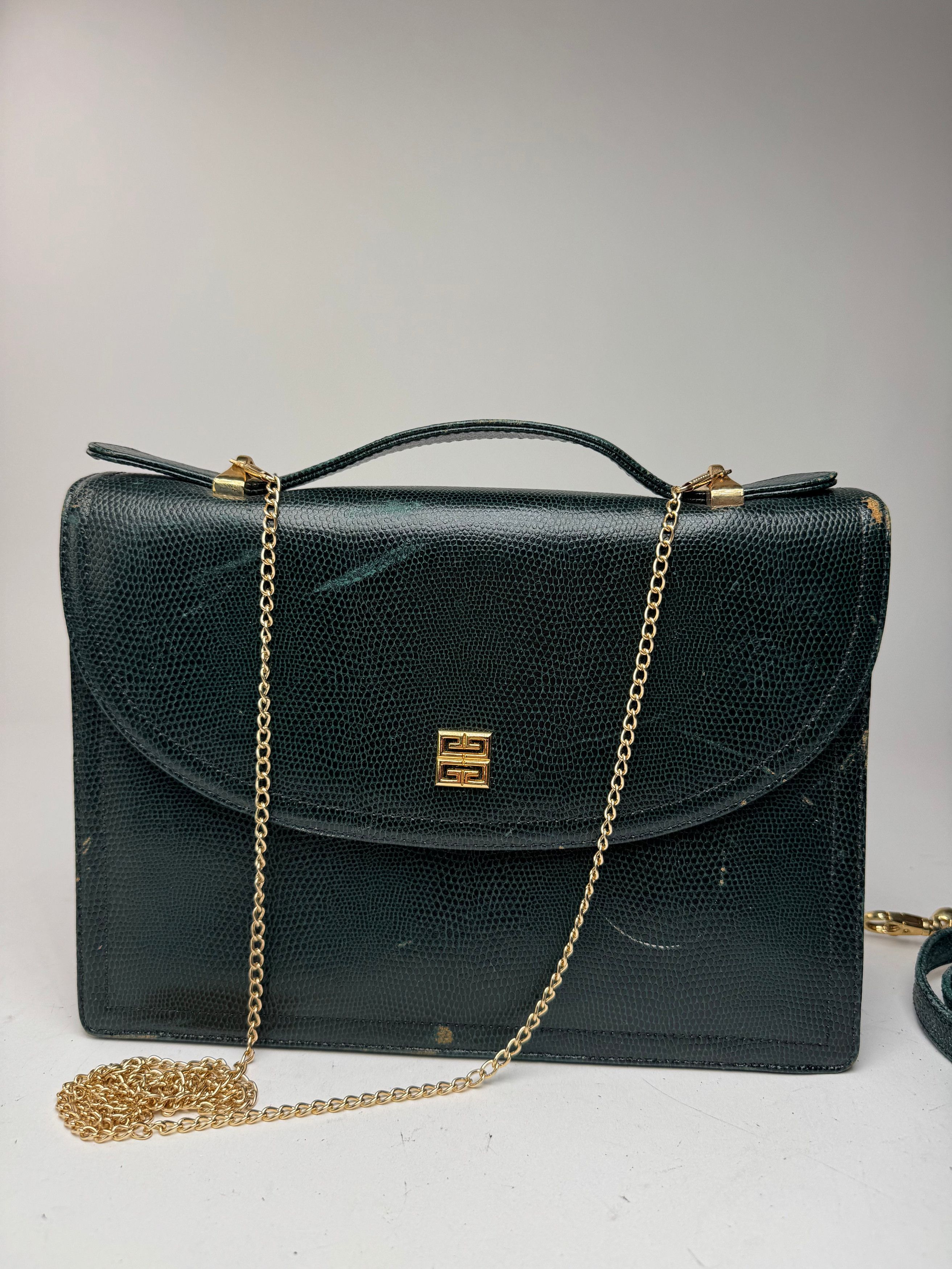 Givenchy Vintage 2Way Leather snakeskin bag green Size ONE SIZE - 5 Thumbnail