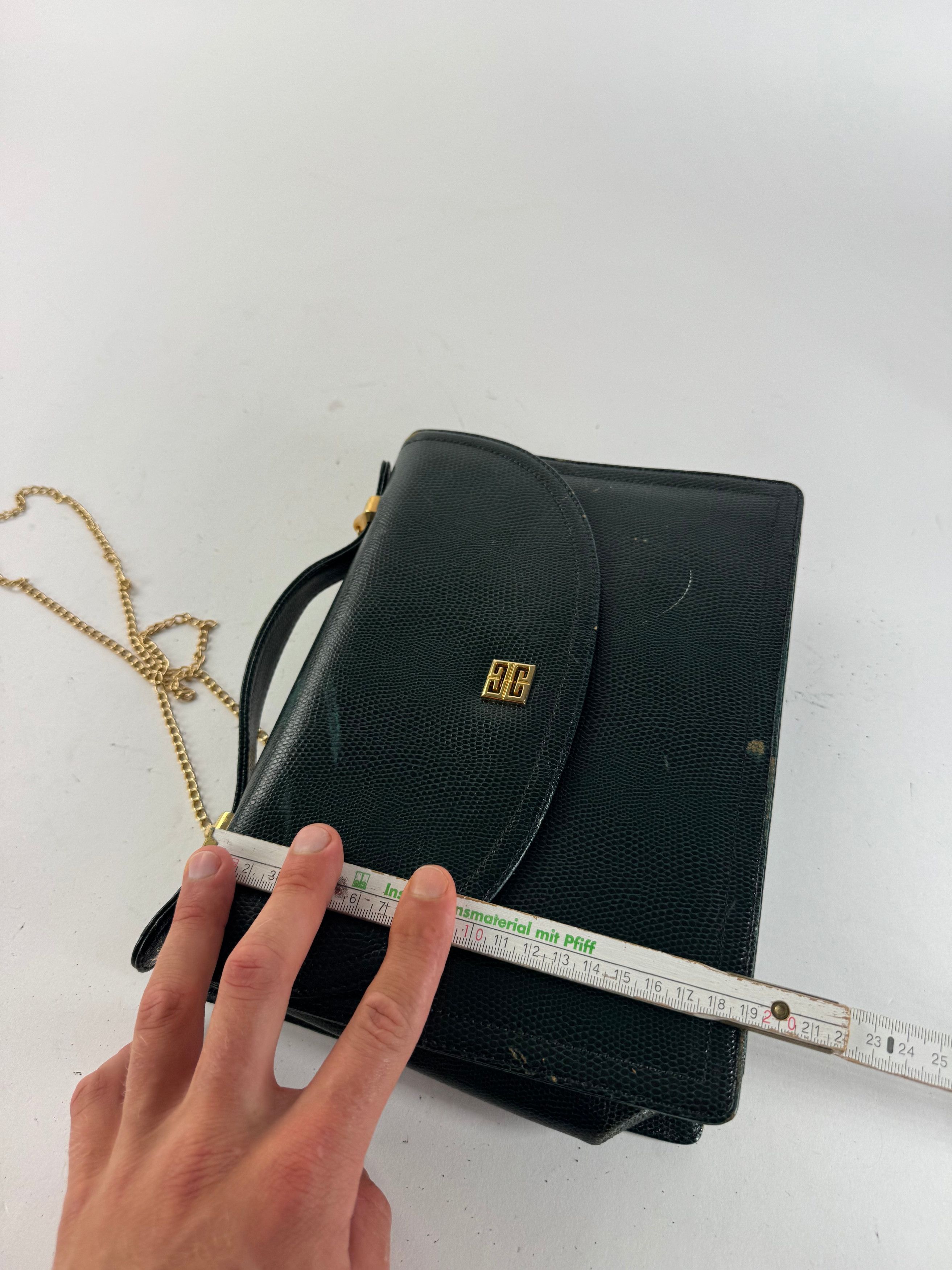 Givenchy Vintage 2Way Leather snakeskin bag green Size ONE SIZE - 12 Thumbnail