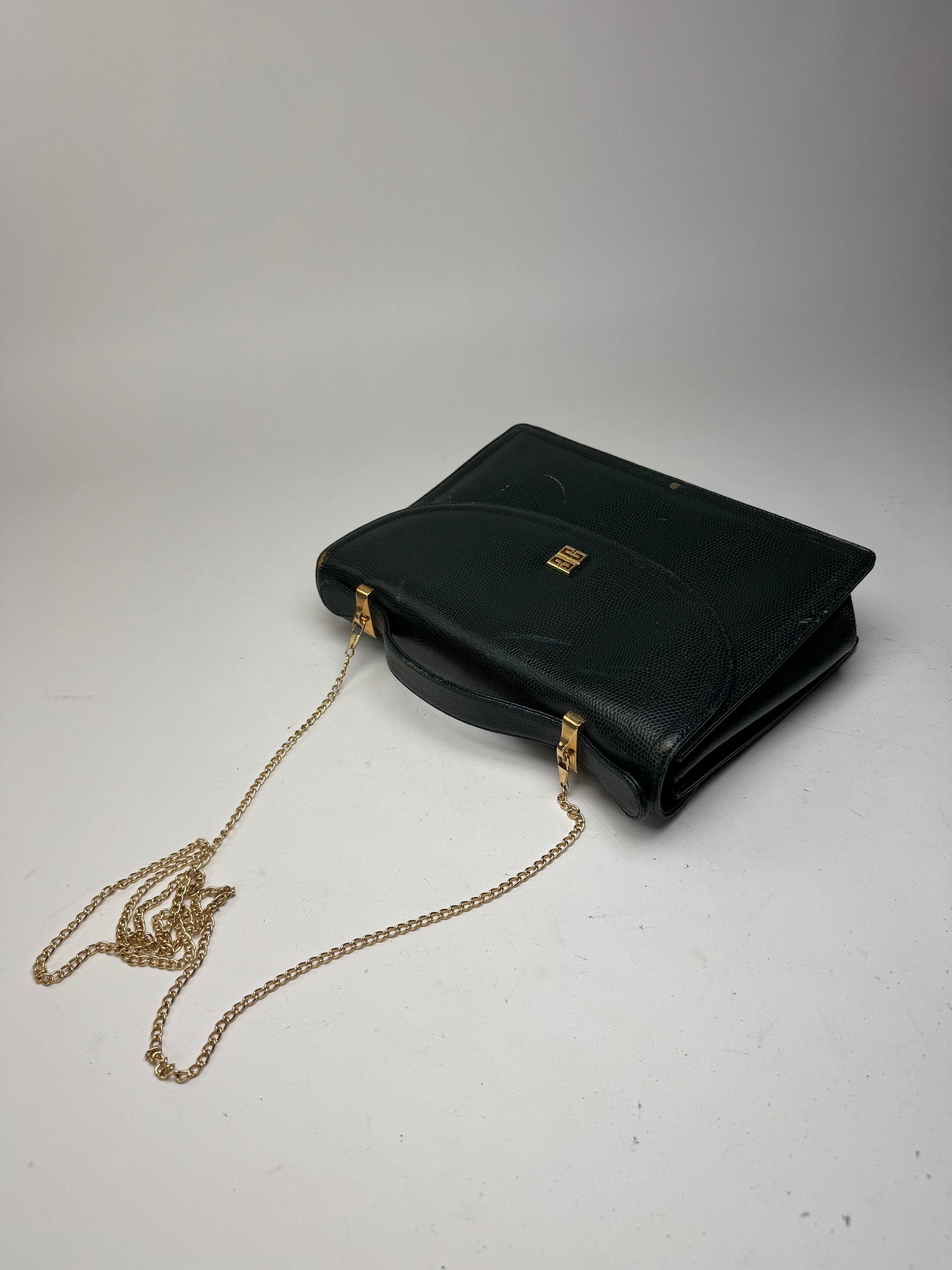 Givenchy Vintage 2Way Leather snakeskin bag green Size ONE SIZE - 7 Thumbnail