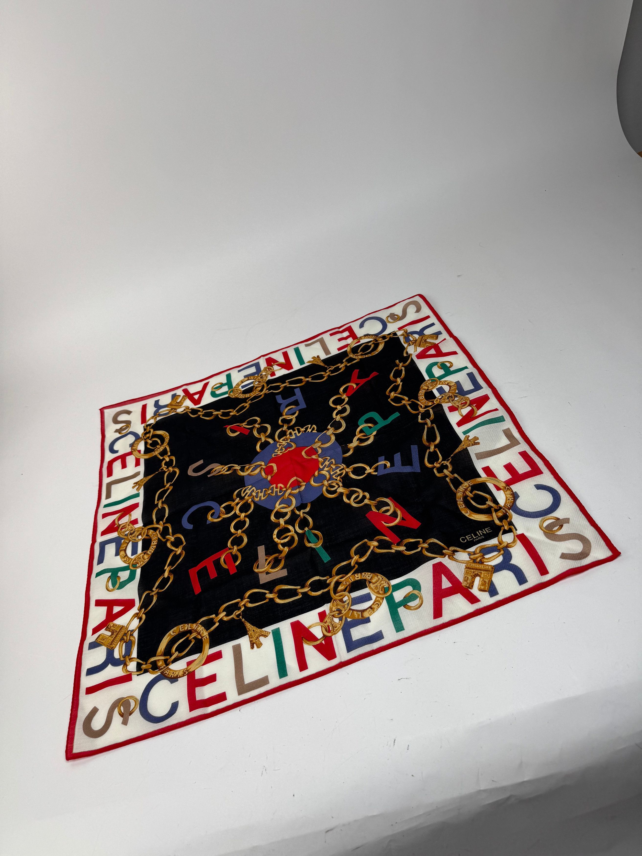 Vintage Paris Silk Scarf Multicolor