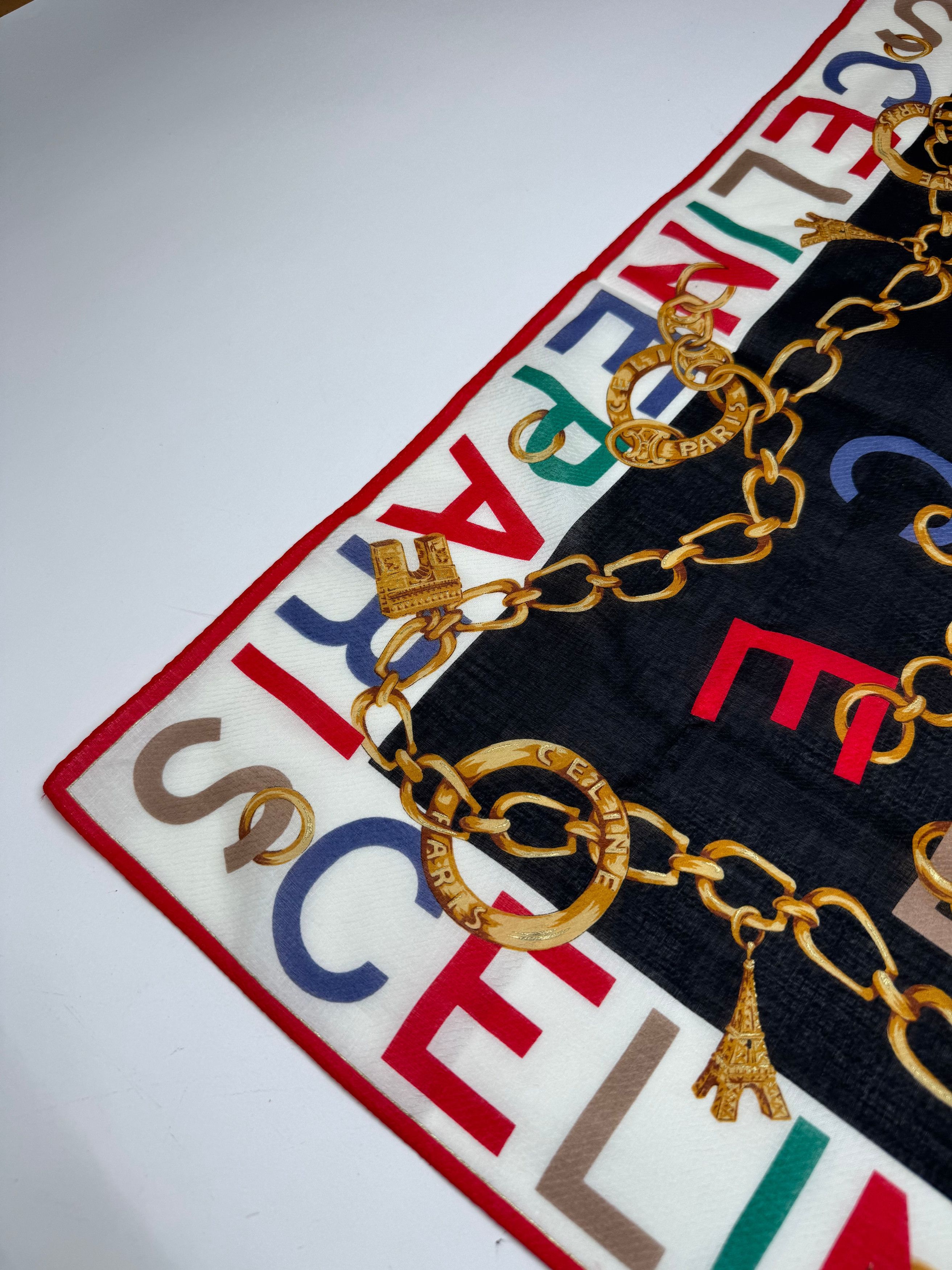 Vintage Paris Silk Scarf Multicolor