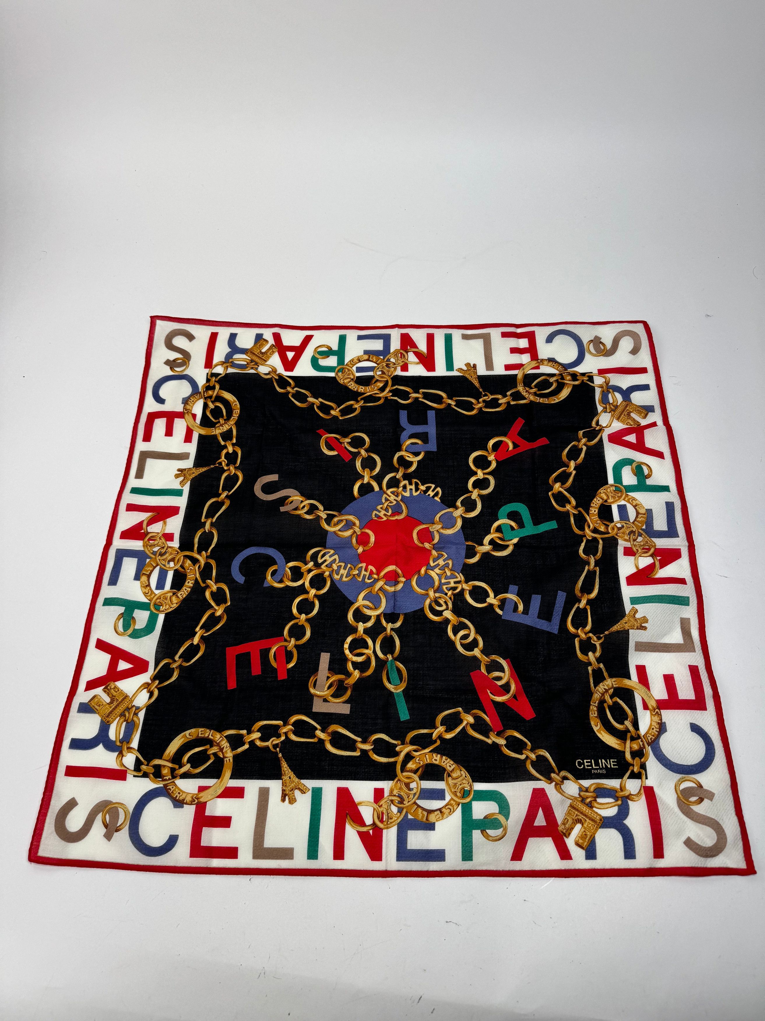 Vintage Paris Silk Scarf Multicolor