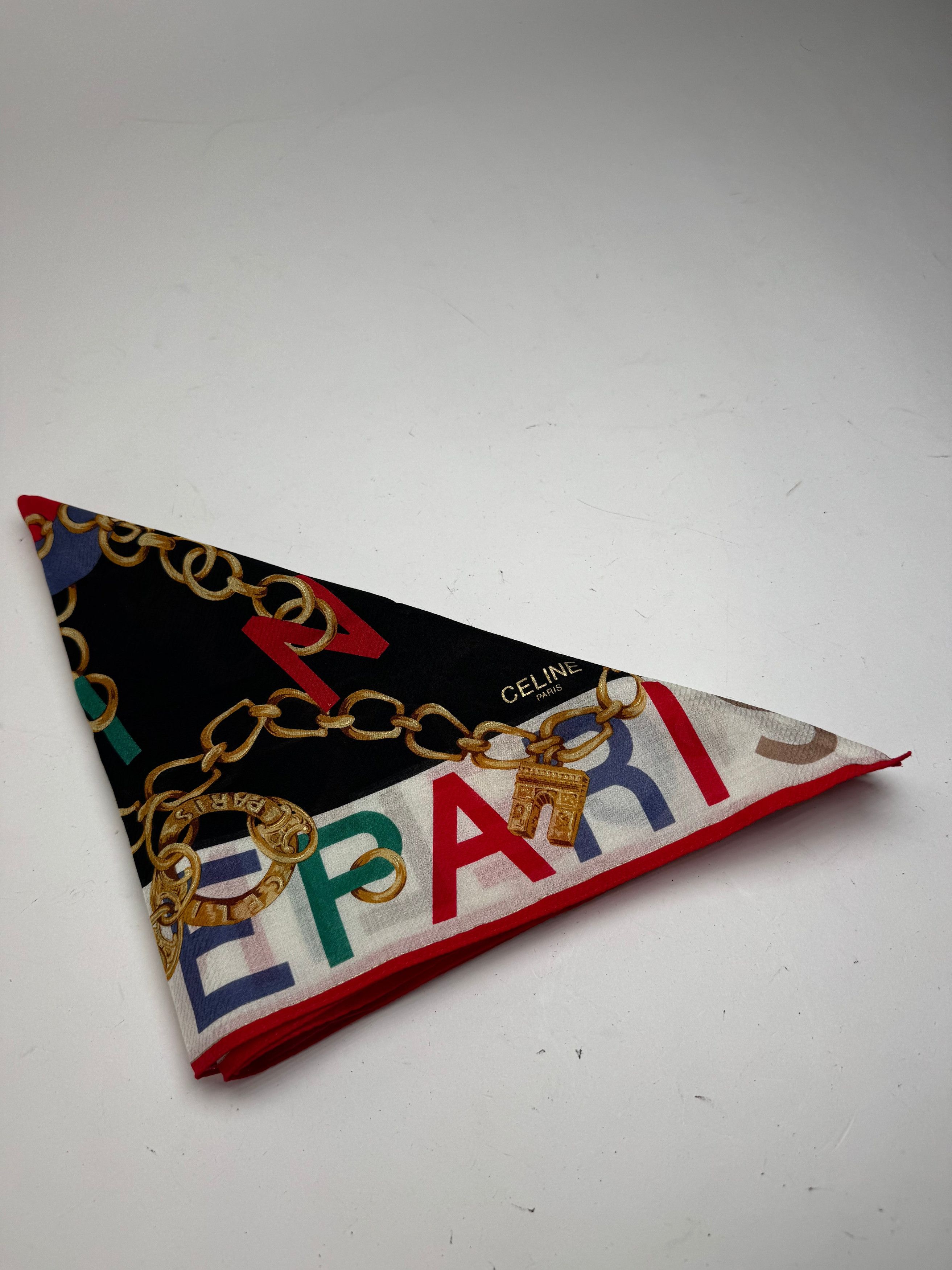 Vintage Paris Silk Scarf Multicolor