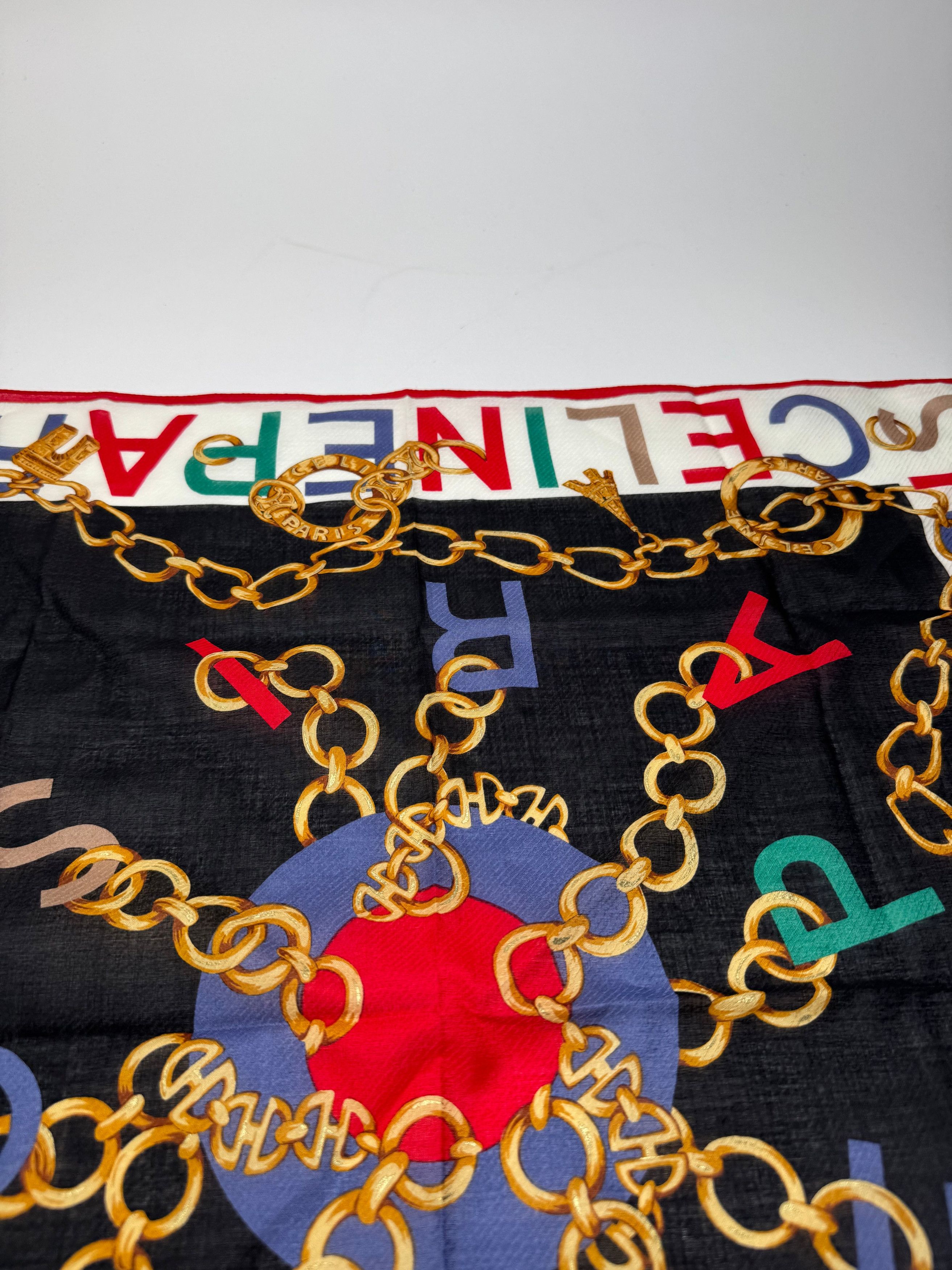 Vintage Paris Silk Scarf Multicolor