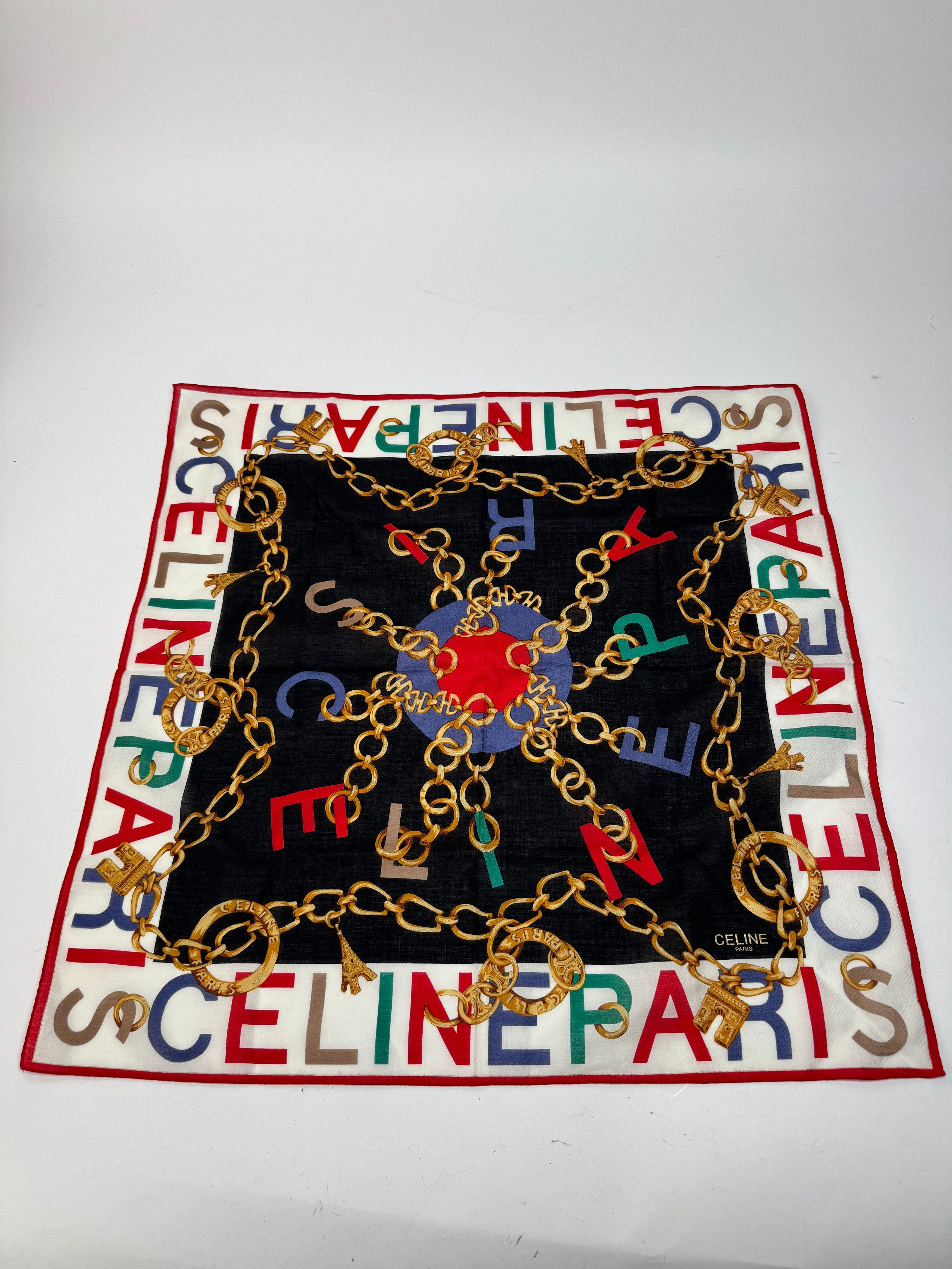 Vintage Paris Silk Scarf Multicolor