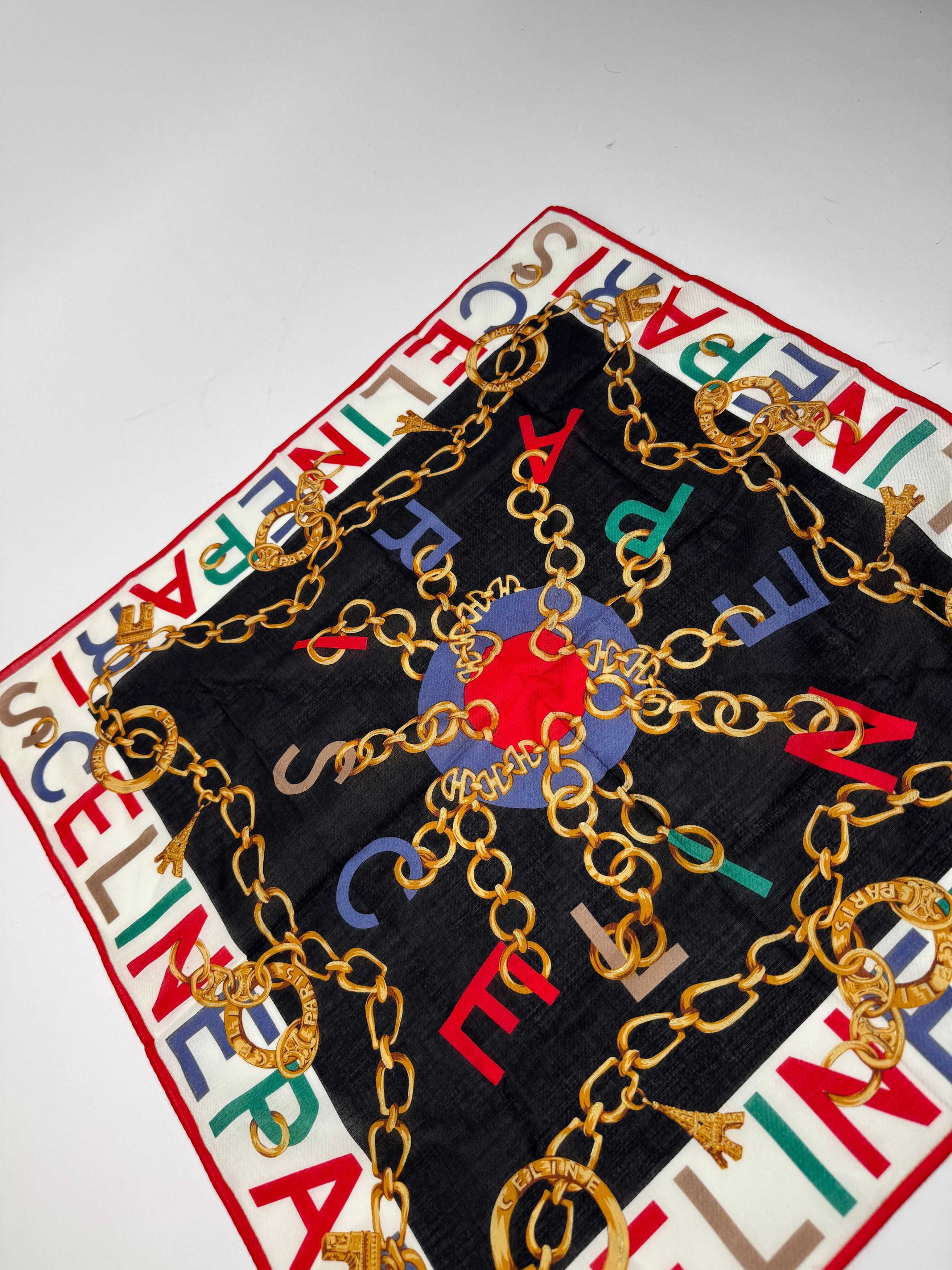 Vintage Paris Silk Scarf Multicolor