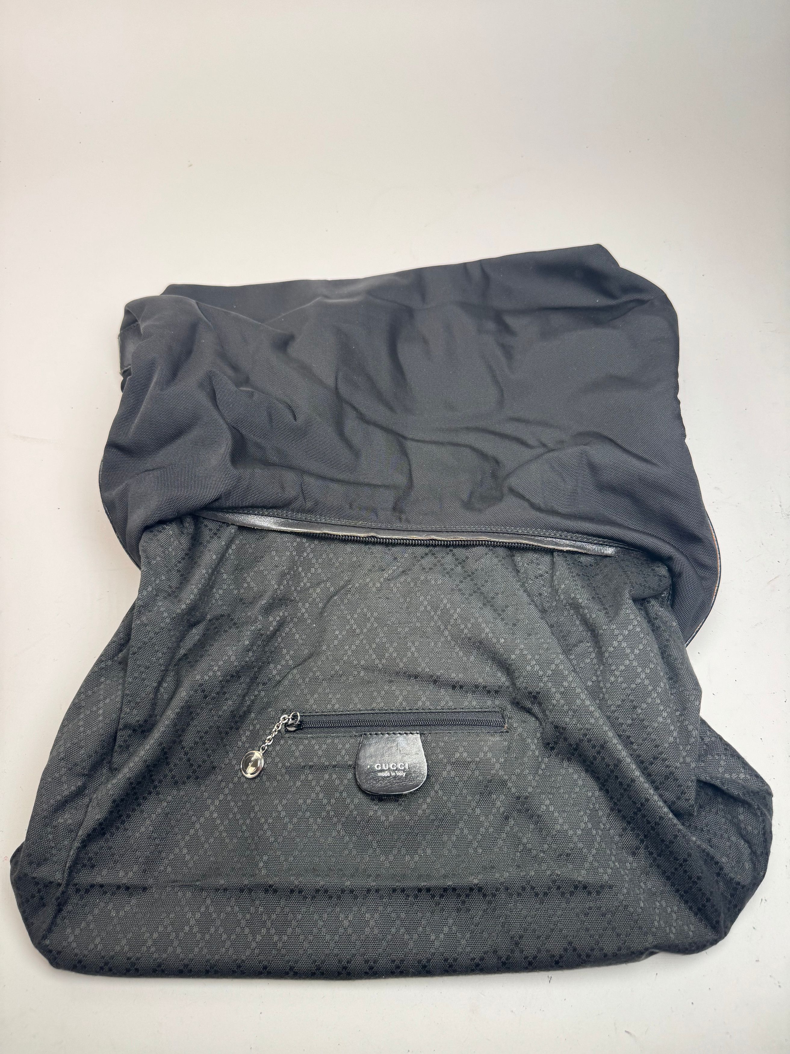 Vintage Leather Canvas Handbag black