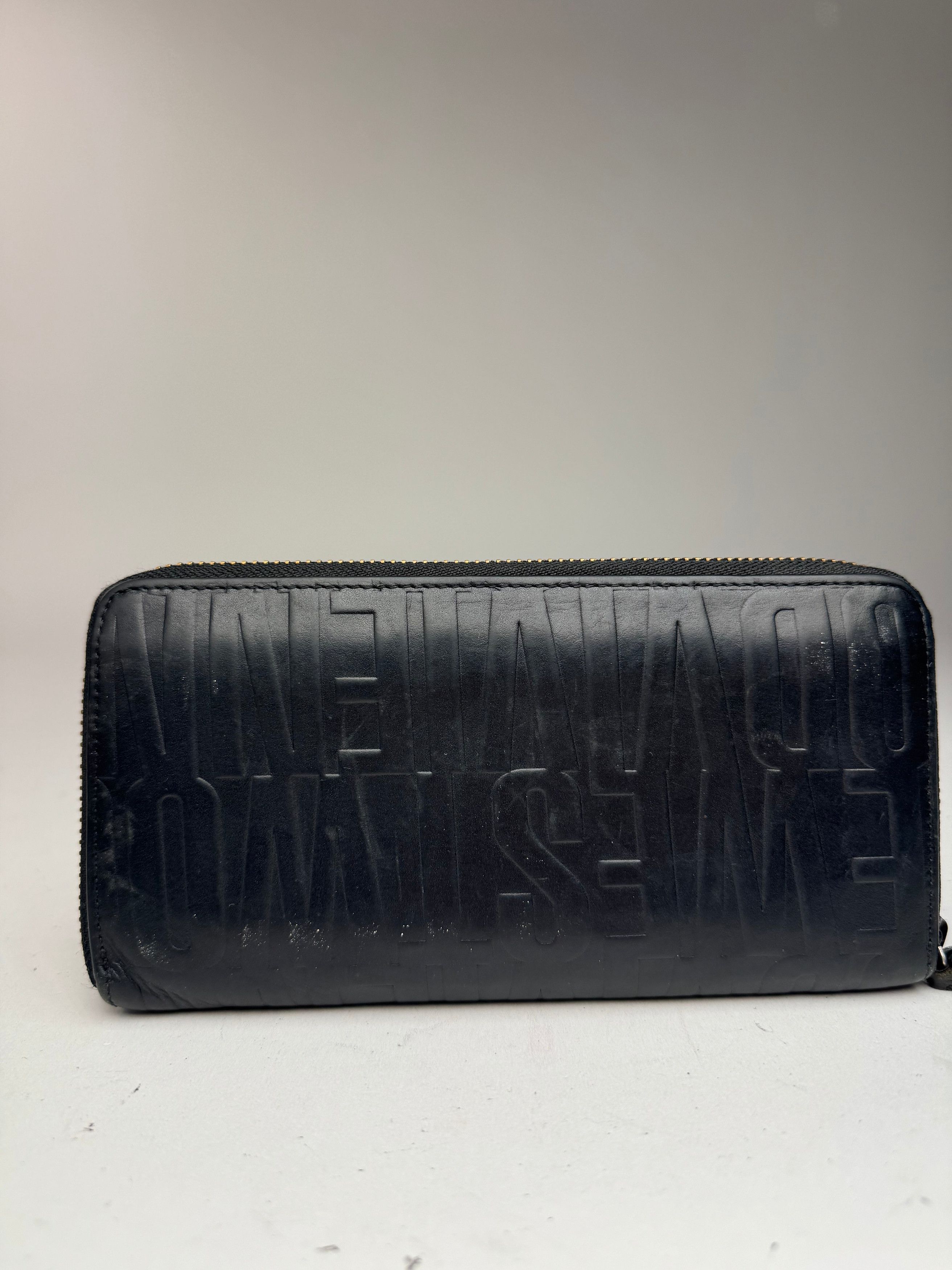 Vivienne Westwood Vintage monogram Leather zippy wallet black Size ONE SIZE - 10 Thumbnail