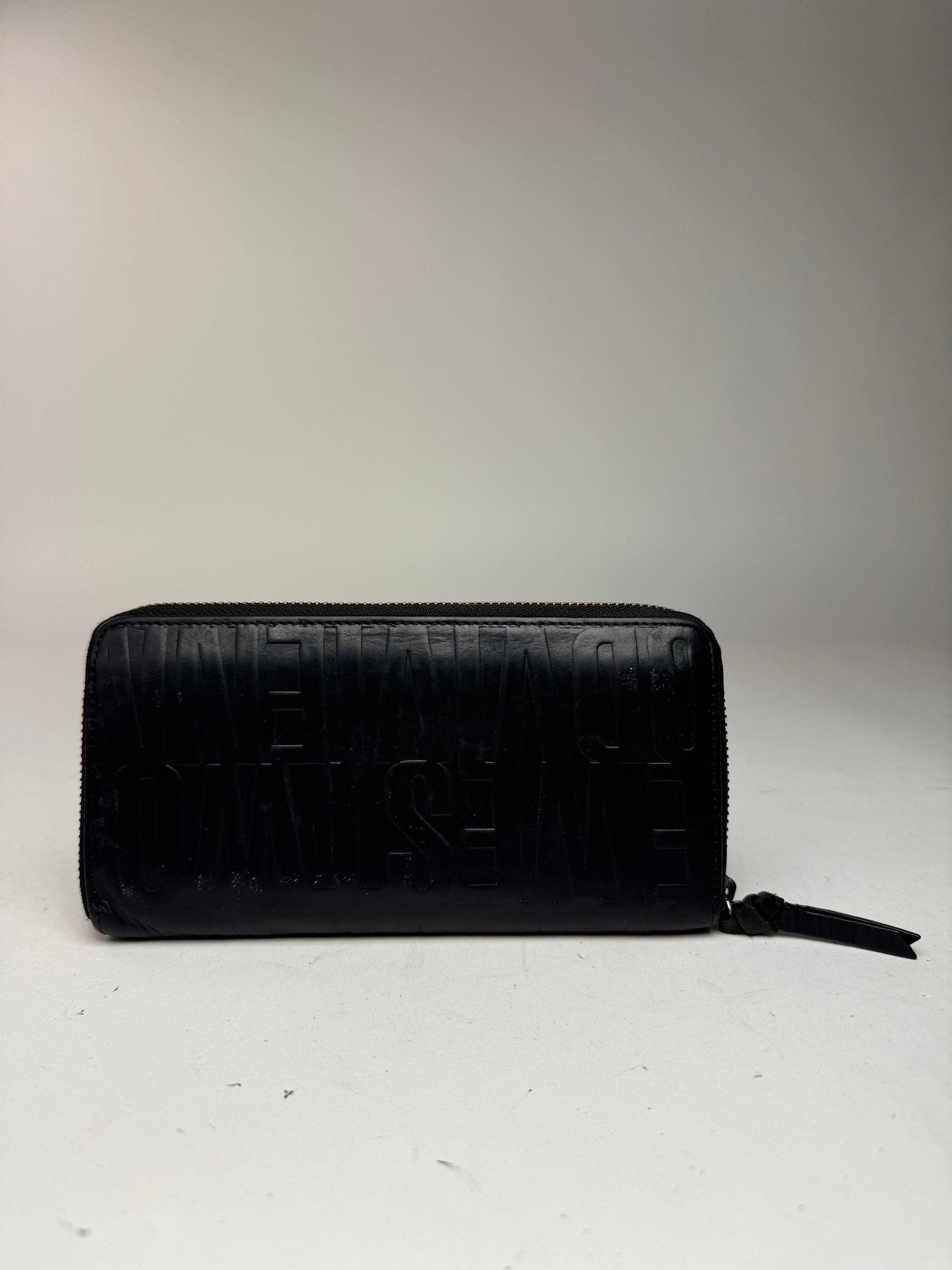 Vivienne Westwood Vintage monogram Leather zippy wallet black Size ONE SIZE - 2 Thumbnail