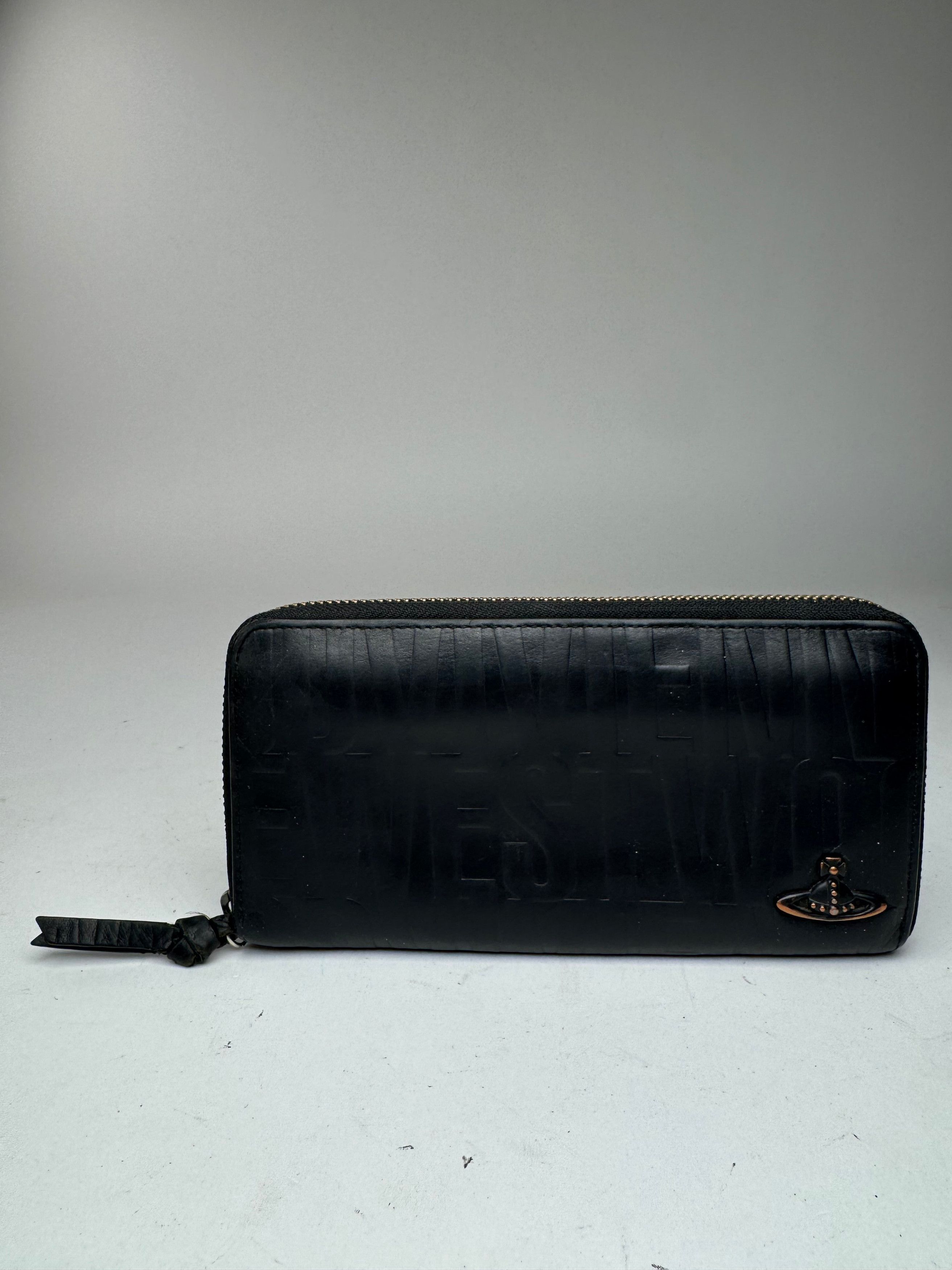 Vivienne Westwood Vintage monogram Leather zippy wallet black Size ONE SIZE - 9 Thumbnail