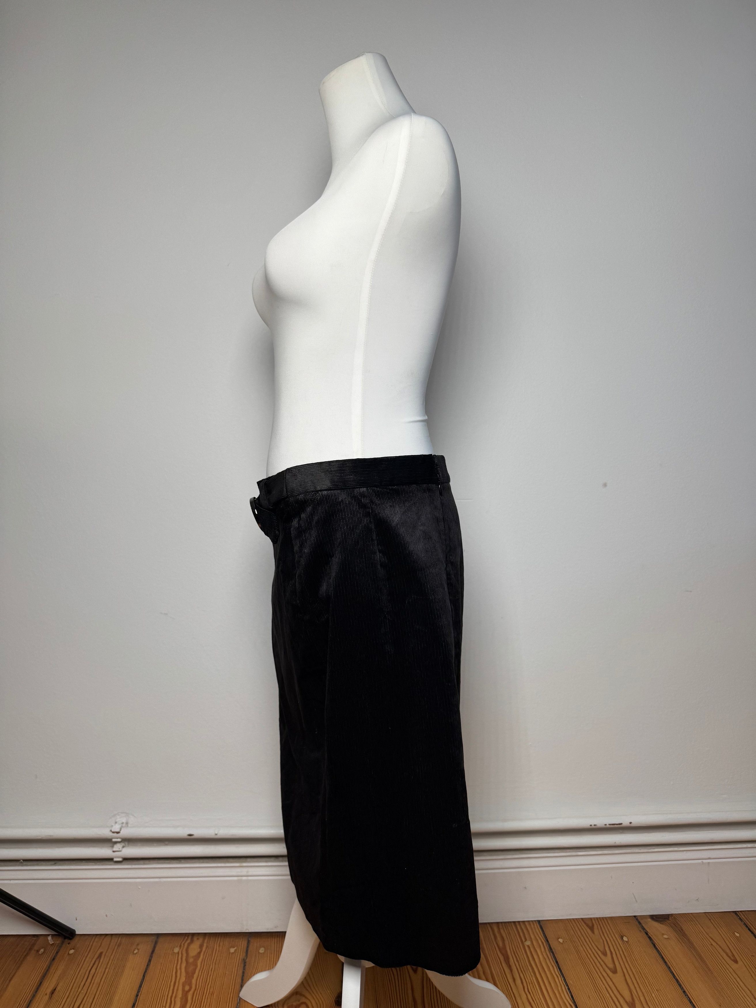 Fendi Vintage Roma Cord Skirt Black 38/M Size 30" / US 8 / IT 44 - 3 Thumbnail