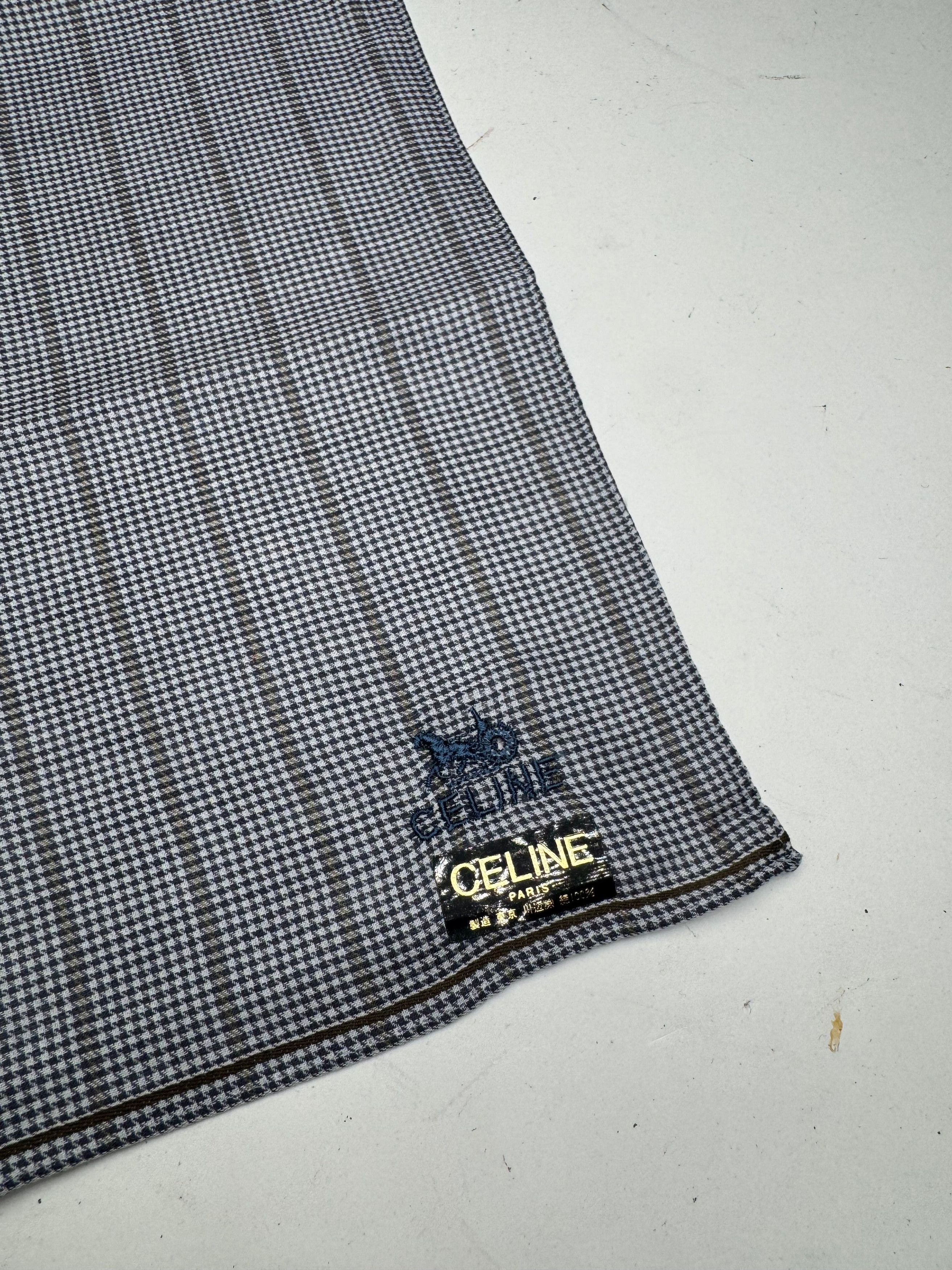 Celine Vintage Checked Scarf grey Size ONE SIZE - 3 Thumbnail