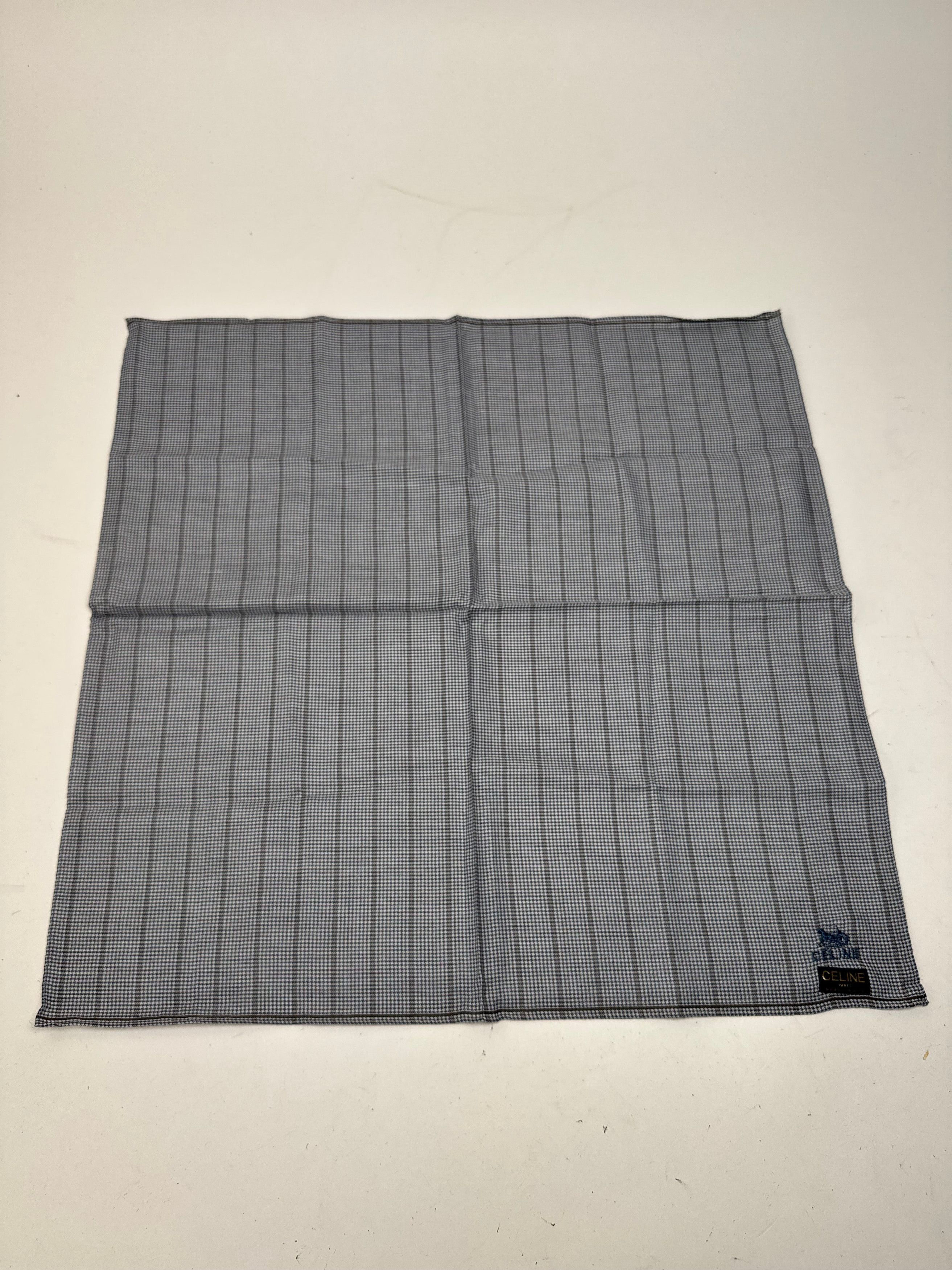 Celine Vintage Checked Scarf grey Size ONE SIZE - 2 Thumbnail