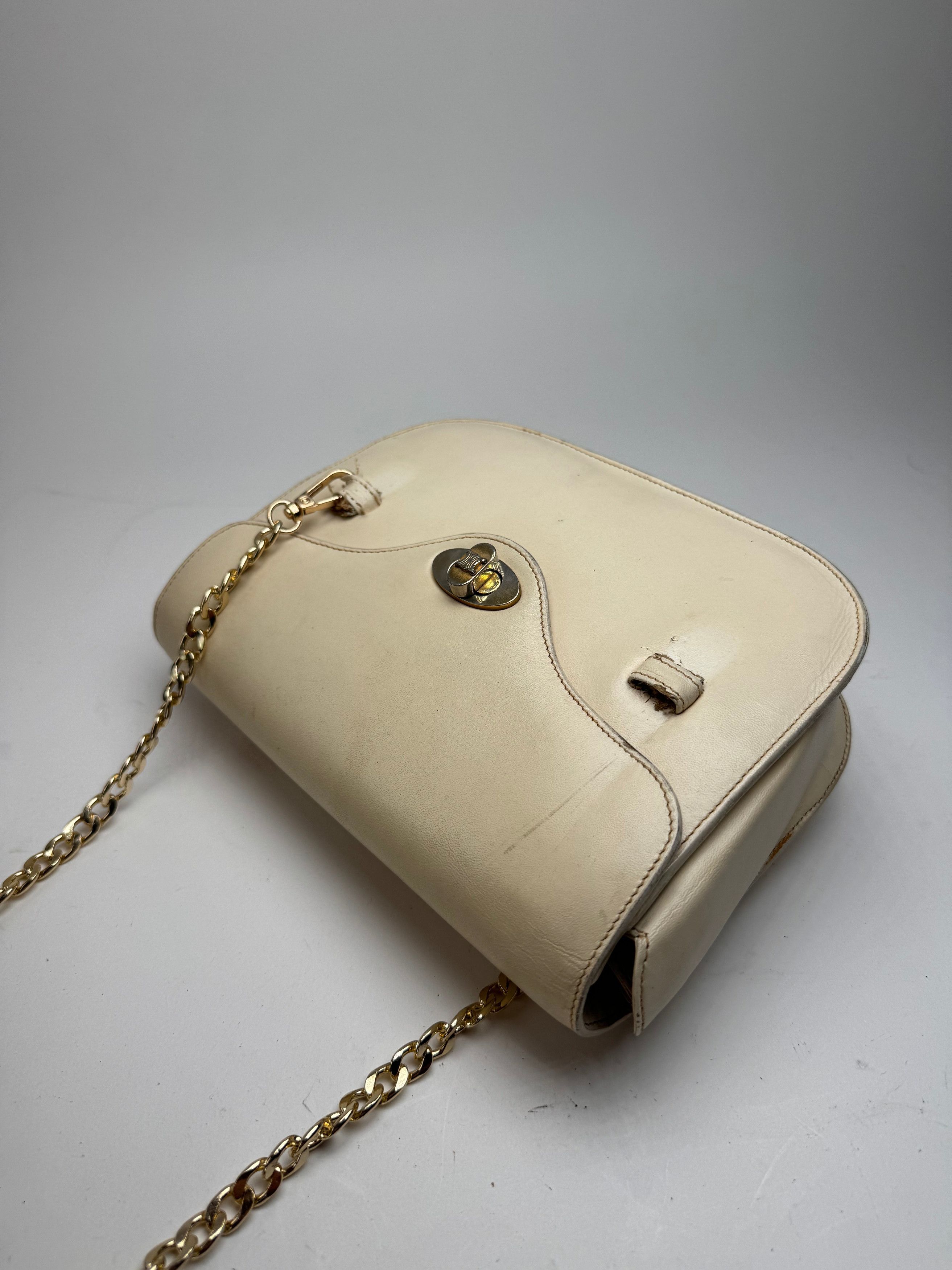 Celine Vintage Paris Leather bag beige Size ONE SIZE - 11 Thumbnail
