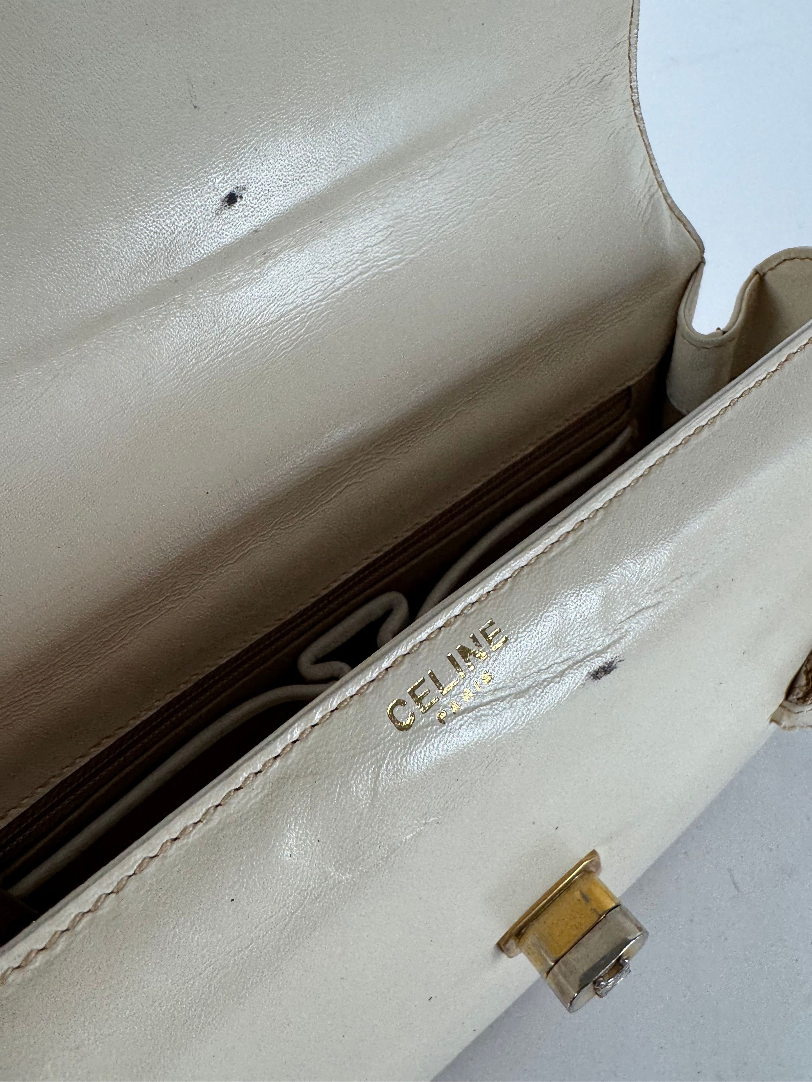 Celine Vintage Paris Leather bag beige Size ONE SIZE - 4 Thumbnail