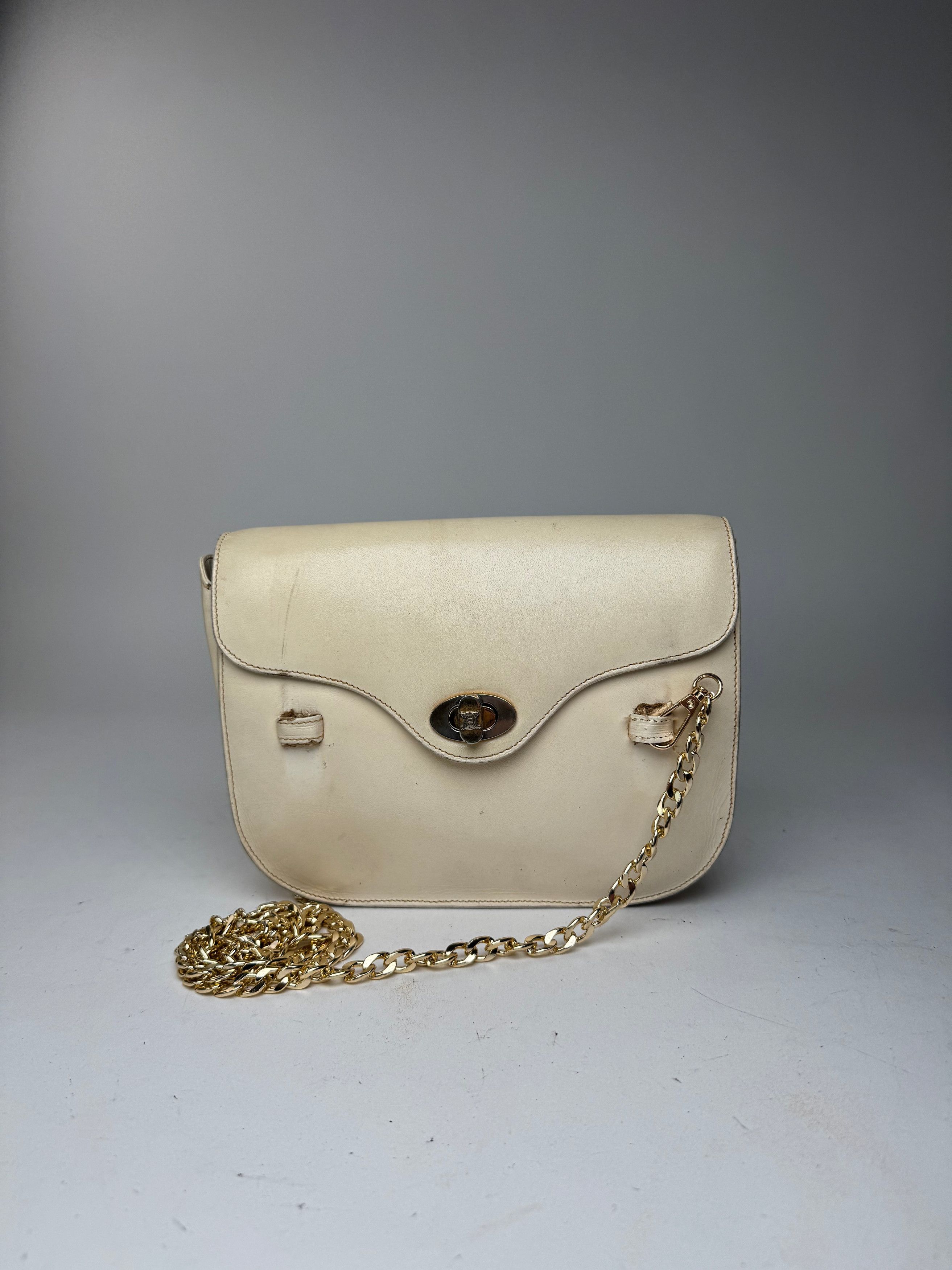 Celine Vintage Paris Leather bag beige Size ONE SIZE - 7 Thumbnail