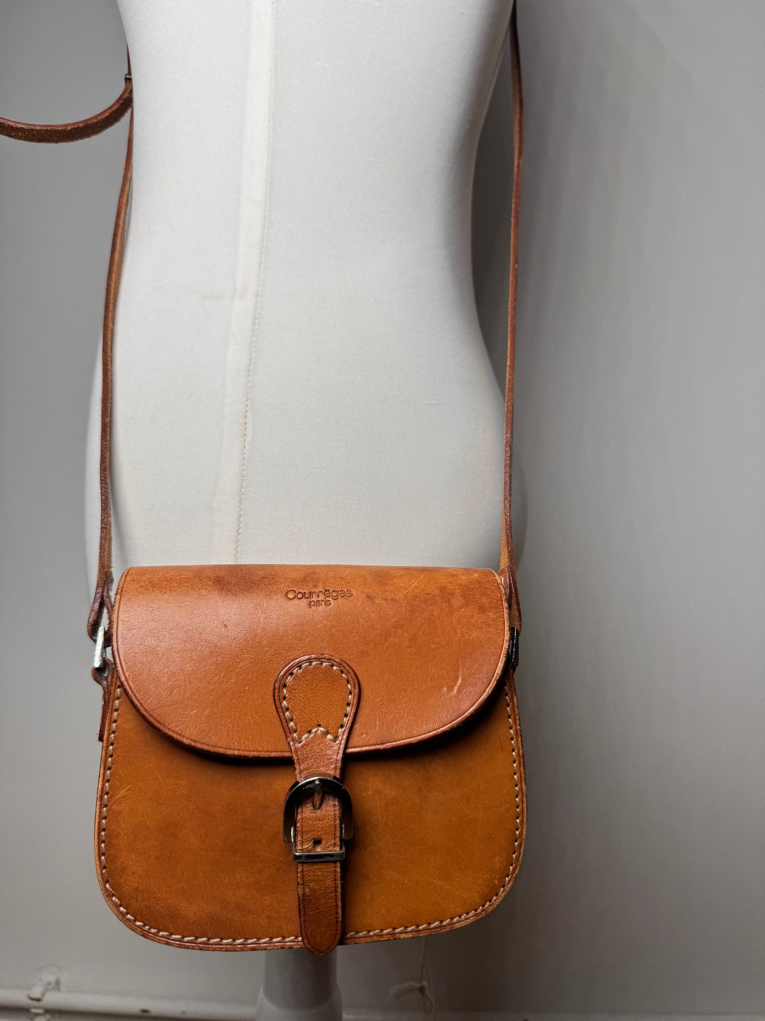 Courreges Vintage Paris Crossbody leather bag brown Size ONE SIZE - 12 Thumbnail
