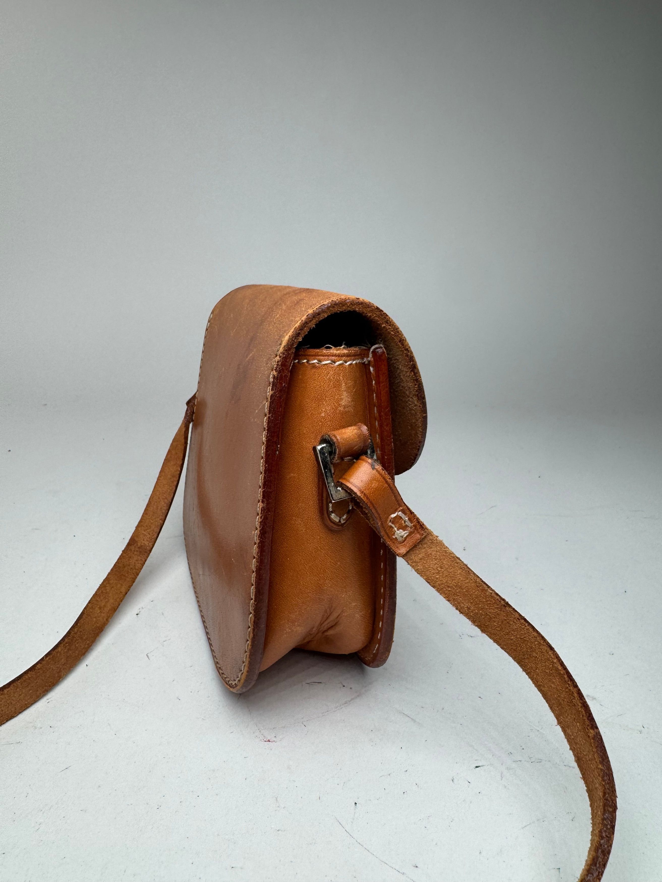 Courreges Vintage Paris Crossbody leather bag brown Size ONE SIZE - 7 Thumbnail