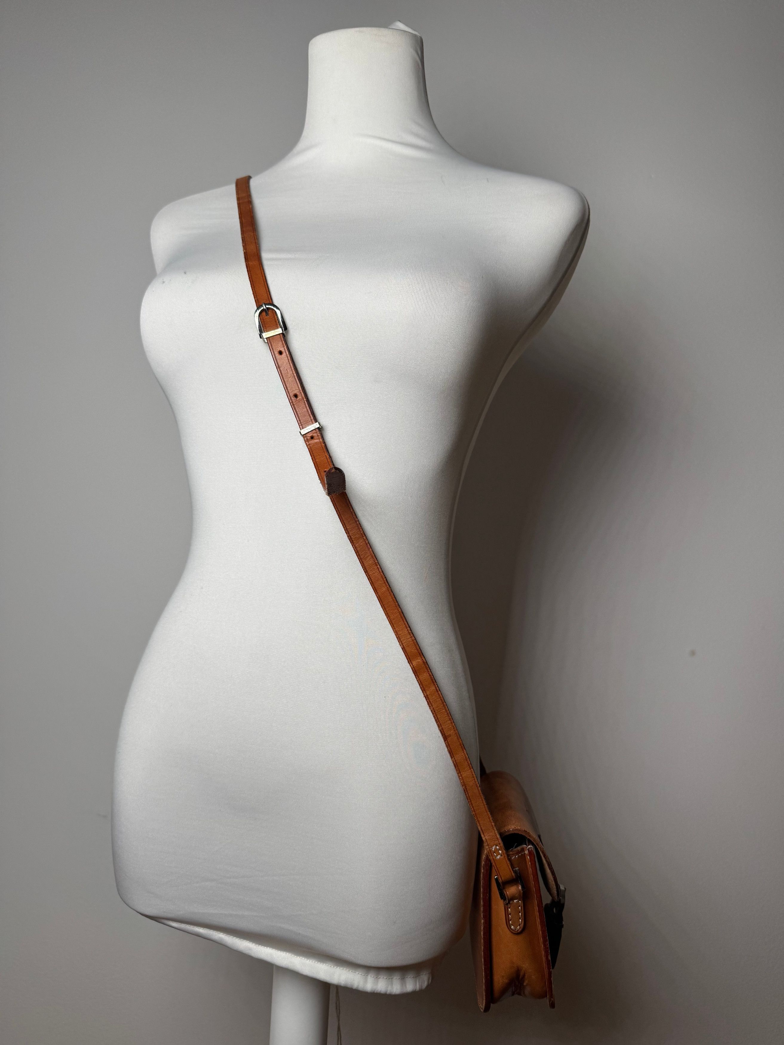 Courreges Vintage Paris Crossbody leather bag brown Size ONE SIZE - 13 Thumbnail