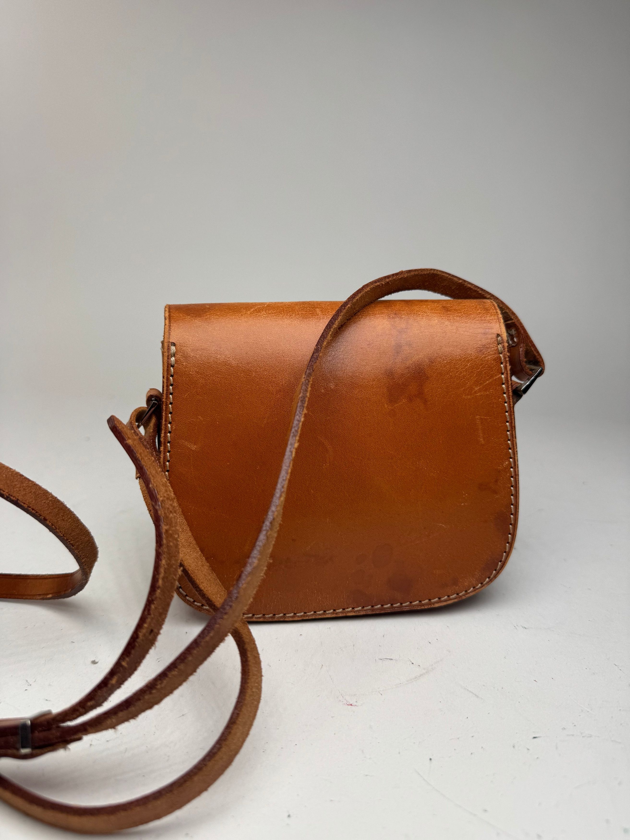 Courreges Vintage Paris Crossbody leather bag brown Size ONE SIZE - 2 Thumbnail