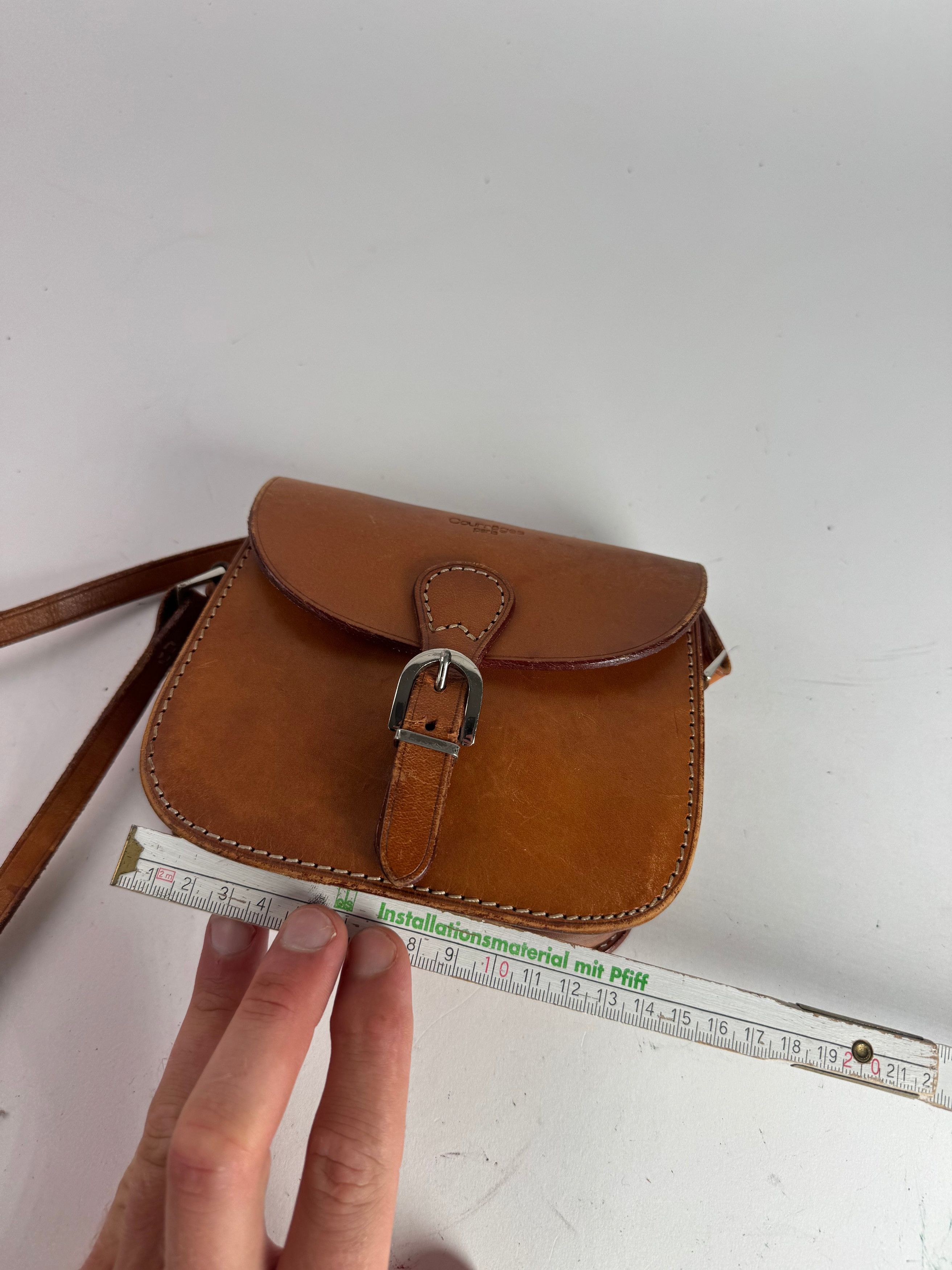 Courreges Vintage Paris Crossbody leather bag brown Size ONE SIZE - 9 Thumbnail