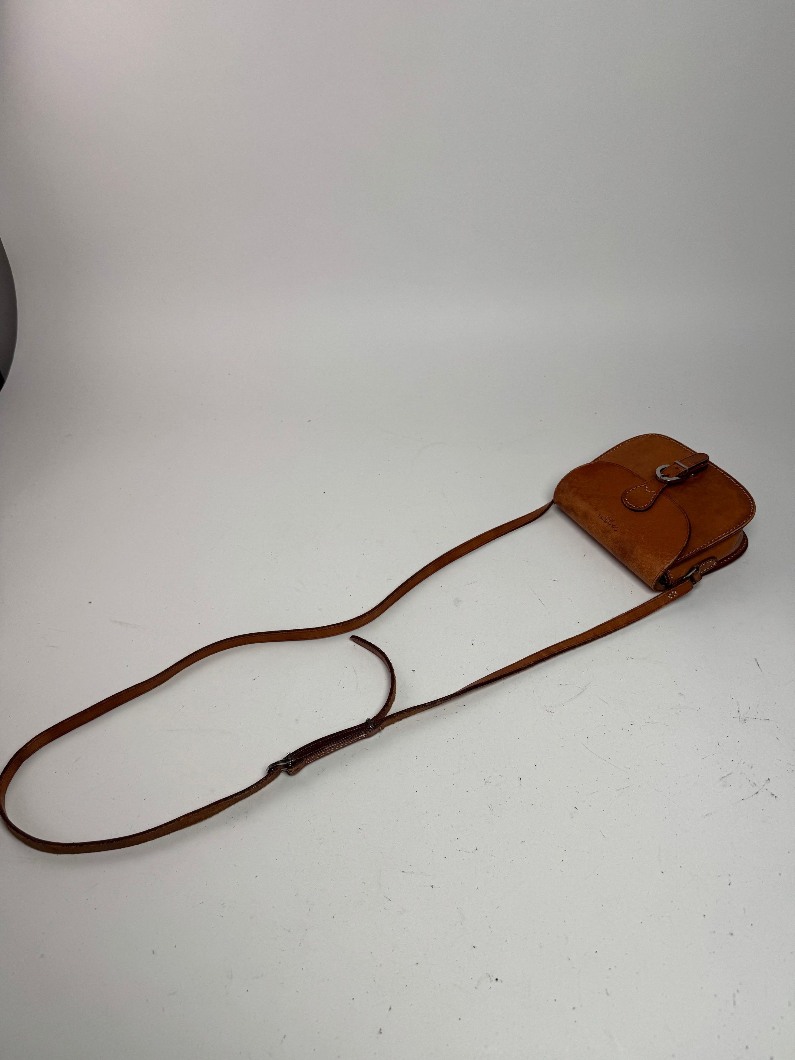 Courreges Vintage Paris Crossbody leather bag brown Size ONE SIZE - 8 Thumbnail