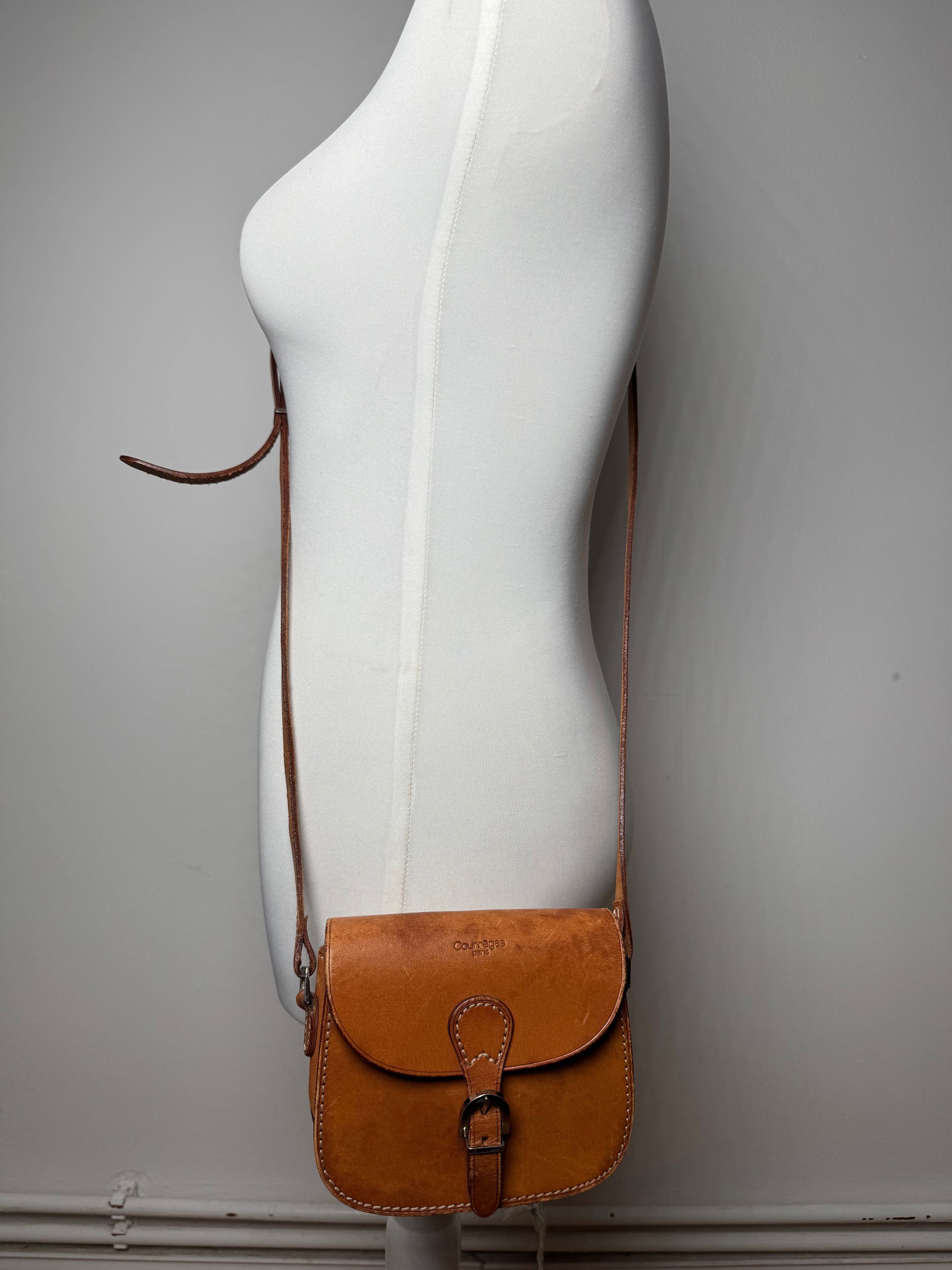 Courreges Vintage Paris Crossbody leather bag brown Size ONE SIZE - 6 Thumbnail