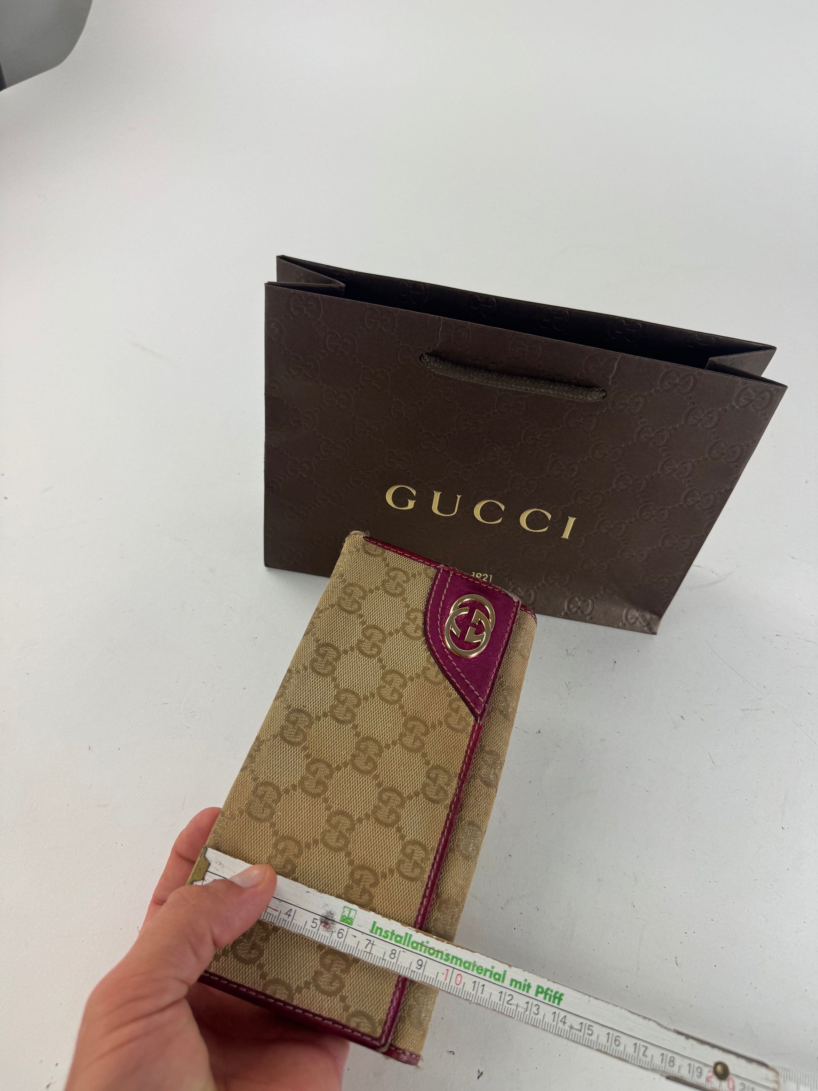 Gucci Vintage Monogram GG wallet beige purple Size ONE SIZE - 10 Thumbnail